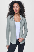 MINI WAFFLE FULL-ZIP HOODIE