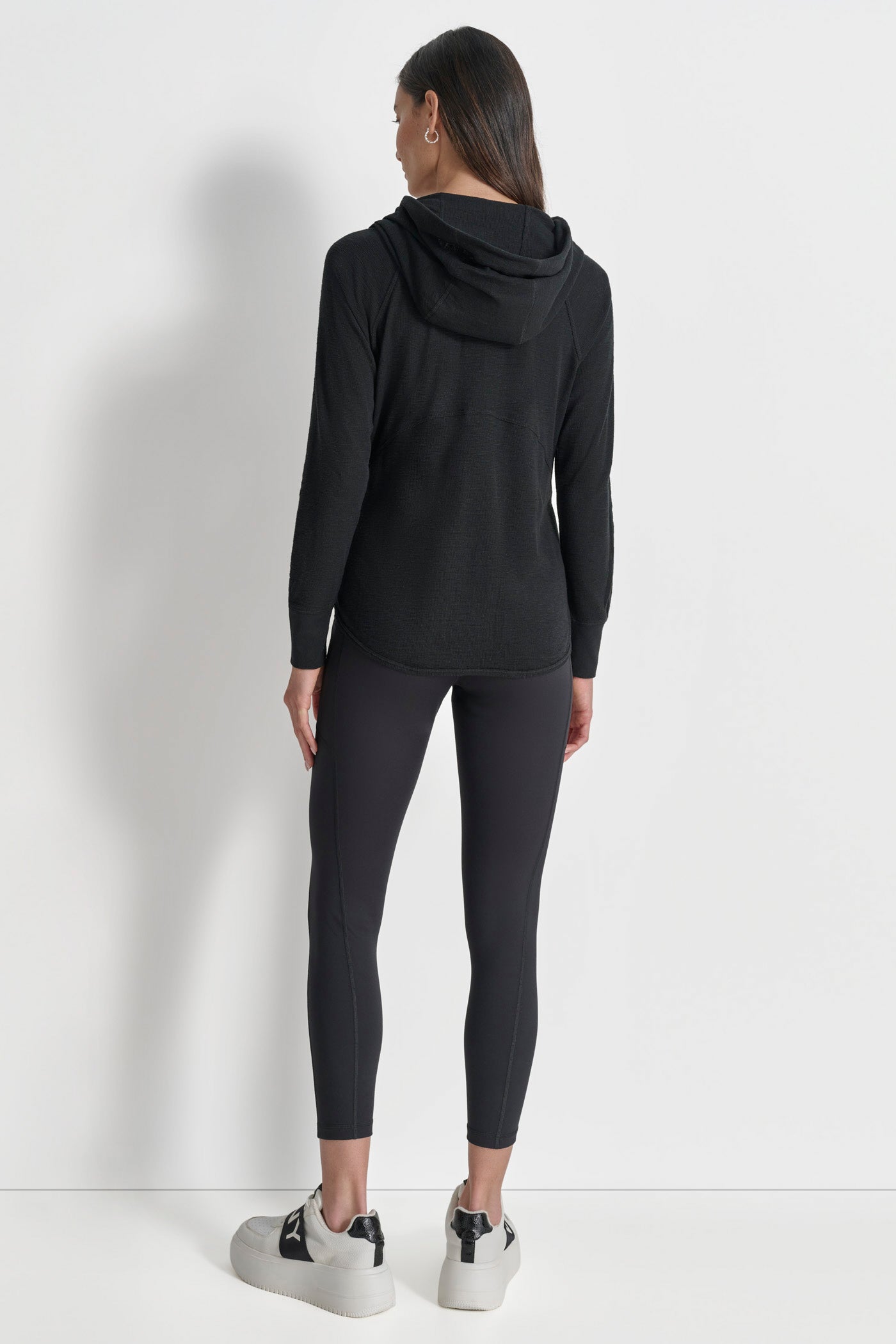 MINI WAFFLE FULL-ZIP HOODIE
