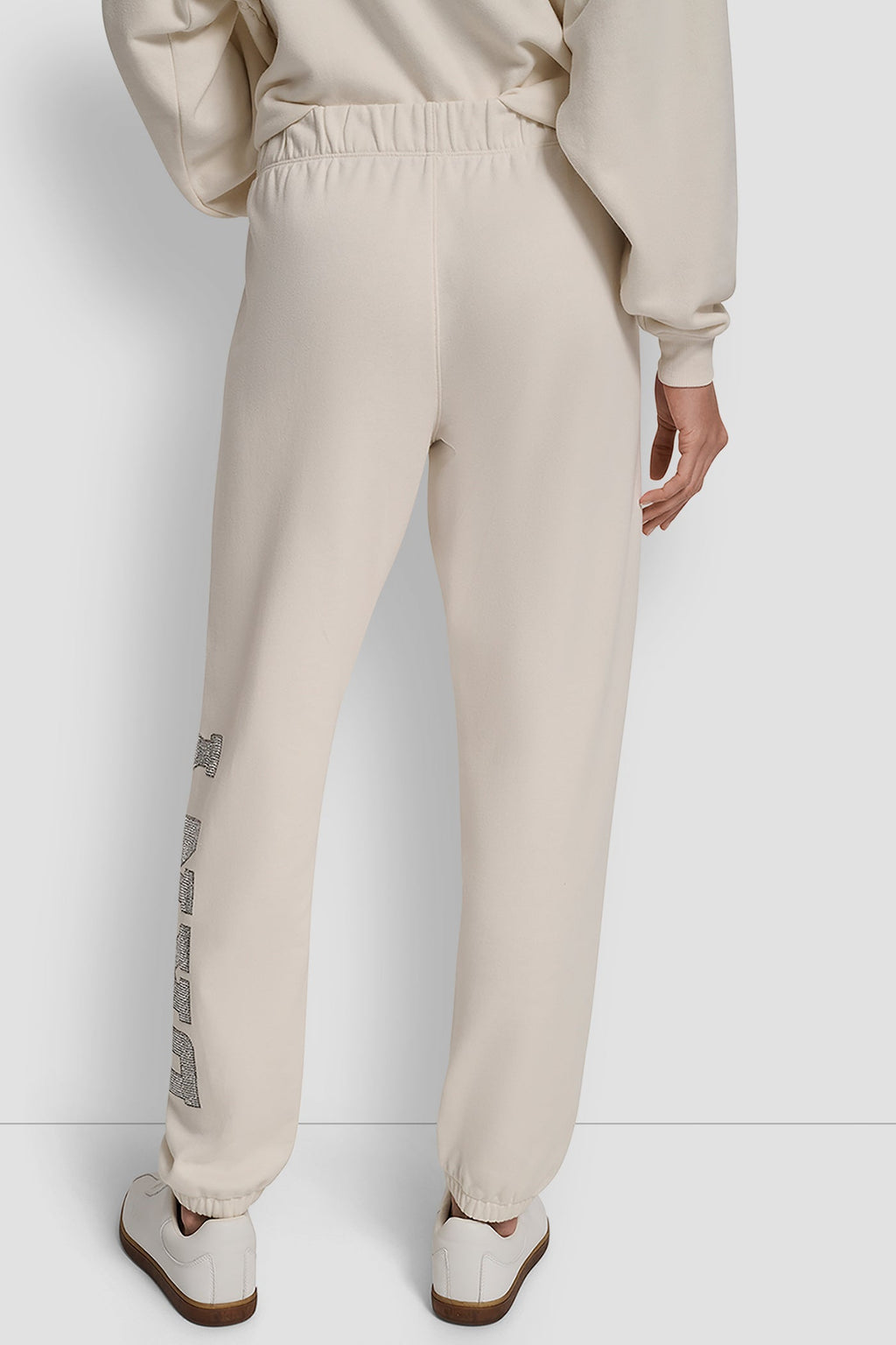 EXPLODED RHINESTONE VARISTY LOGO HIGH-RISE RELAXED