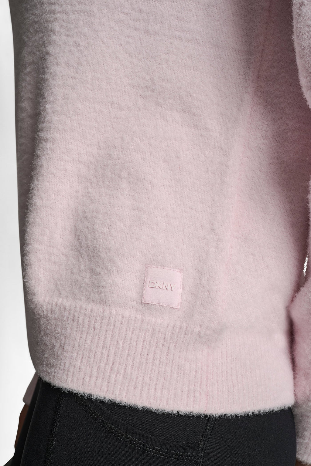 FEATHER YARN HOODIE WITH DRAWCORD AND TONAL LOGO