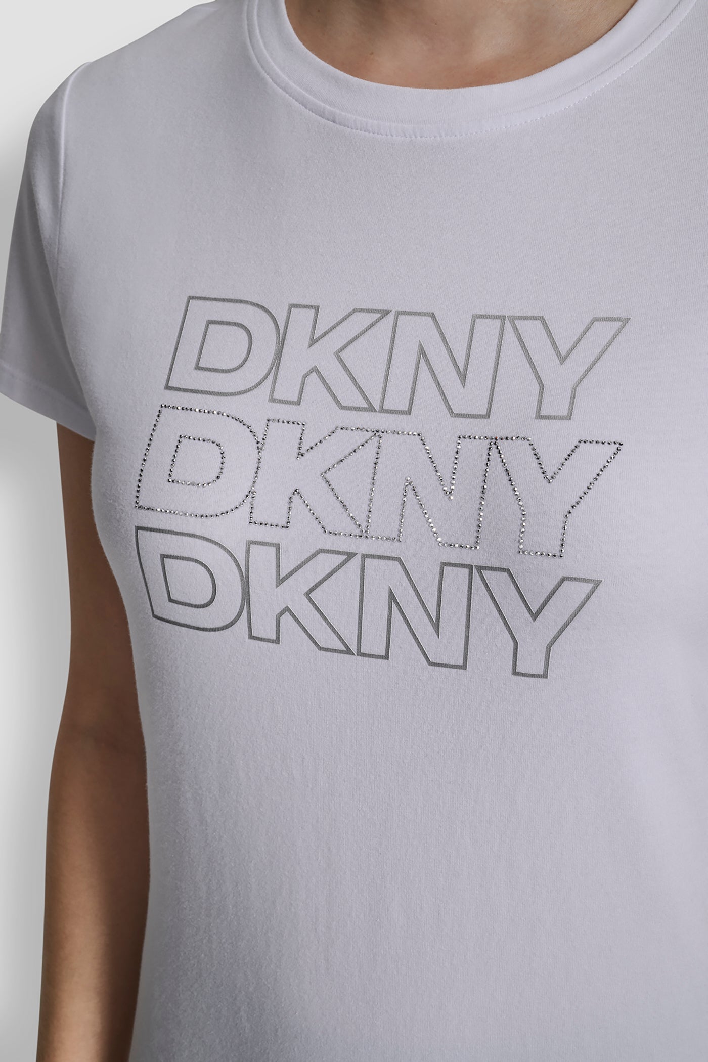 TRIPLE RHINESTONE FOIL LOGO TEE