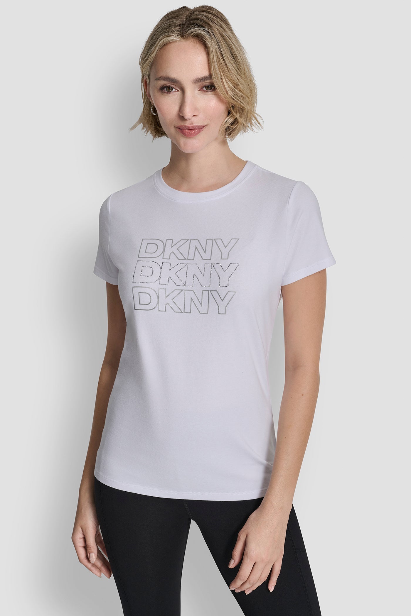 TRIPLE RHINESTONE FOIL LOGO TEE