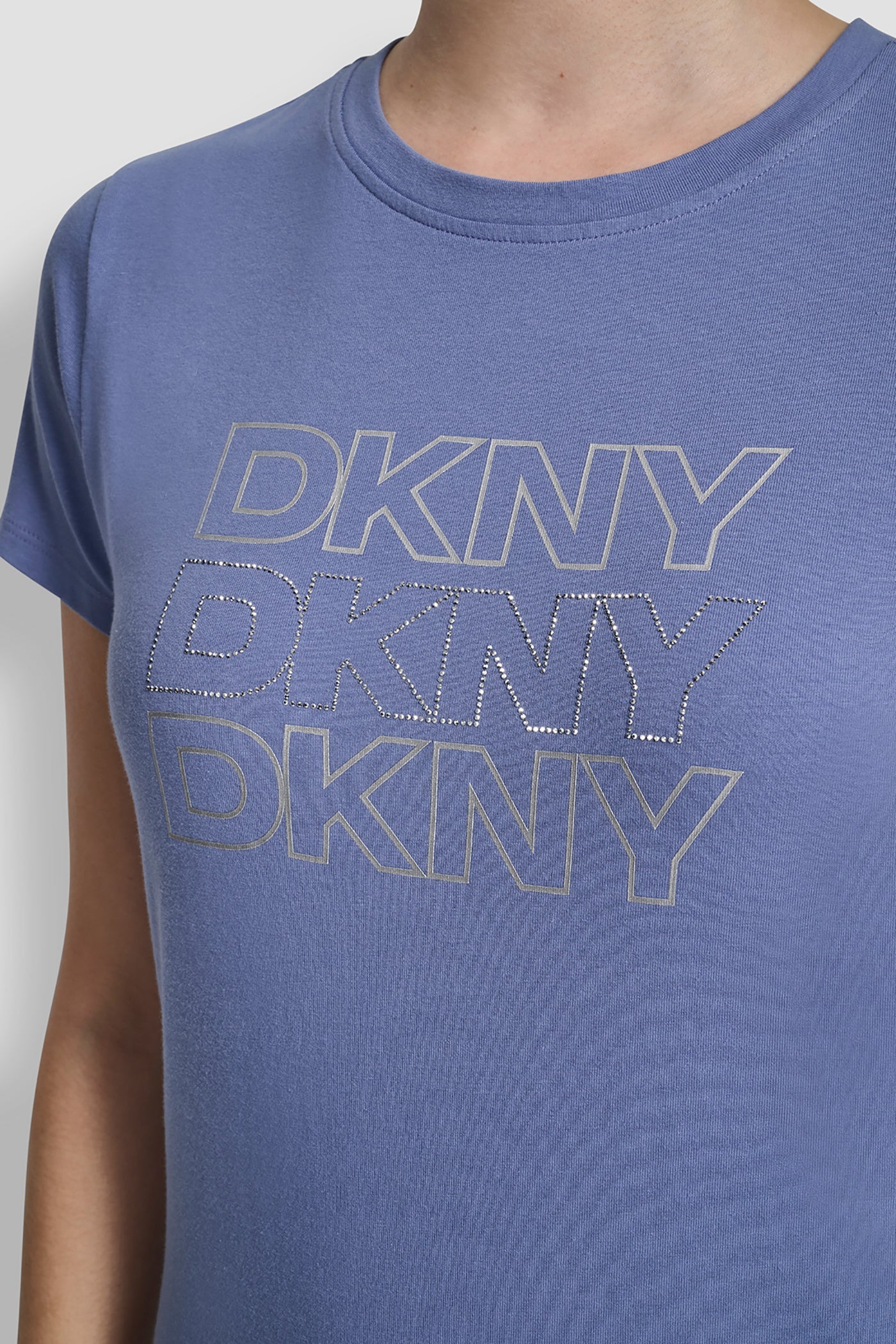 TRIPLE RHINESTONE FOIL LOGO TEE