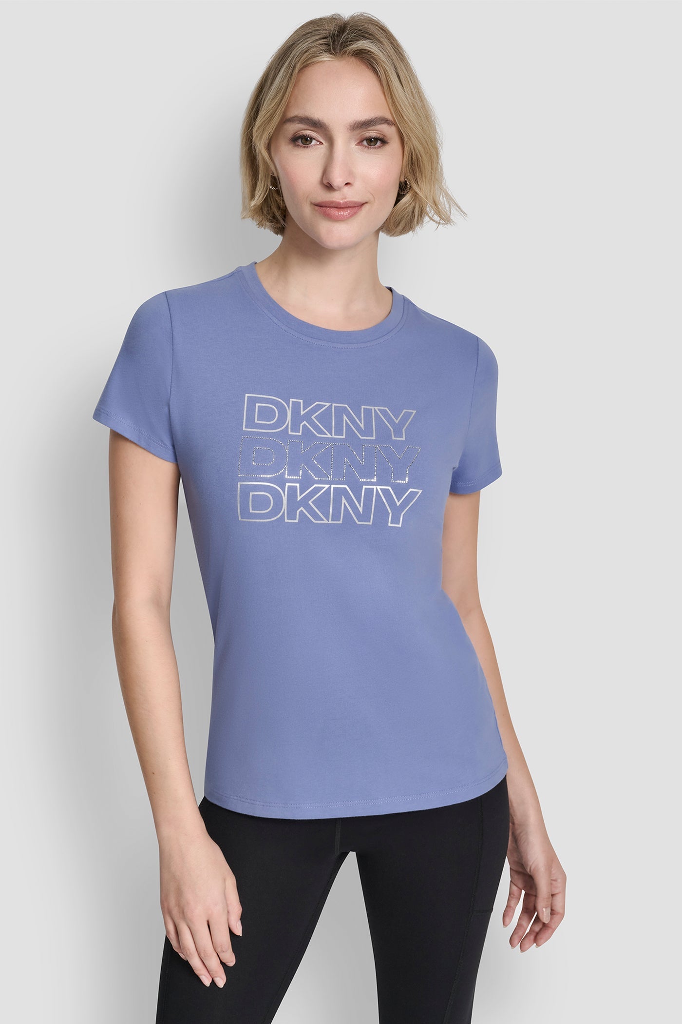 TRIPLE RHINESTONE FOIL LOGO TEE