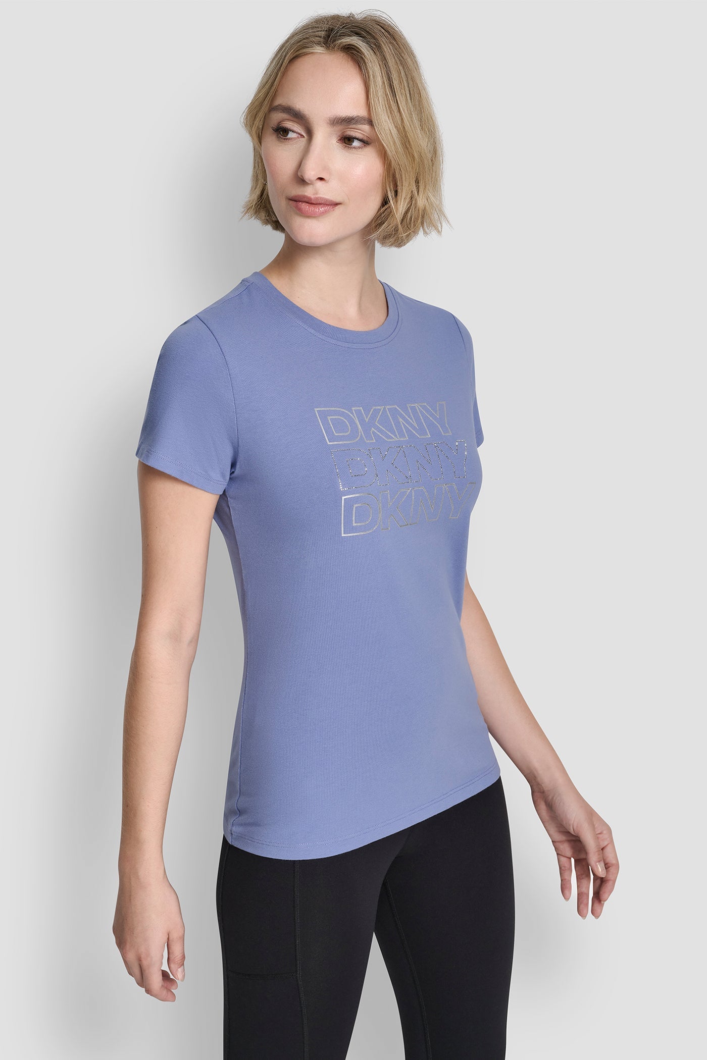TRIPLE RHINESTONE FOIL LOGO TEE