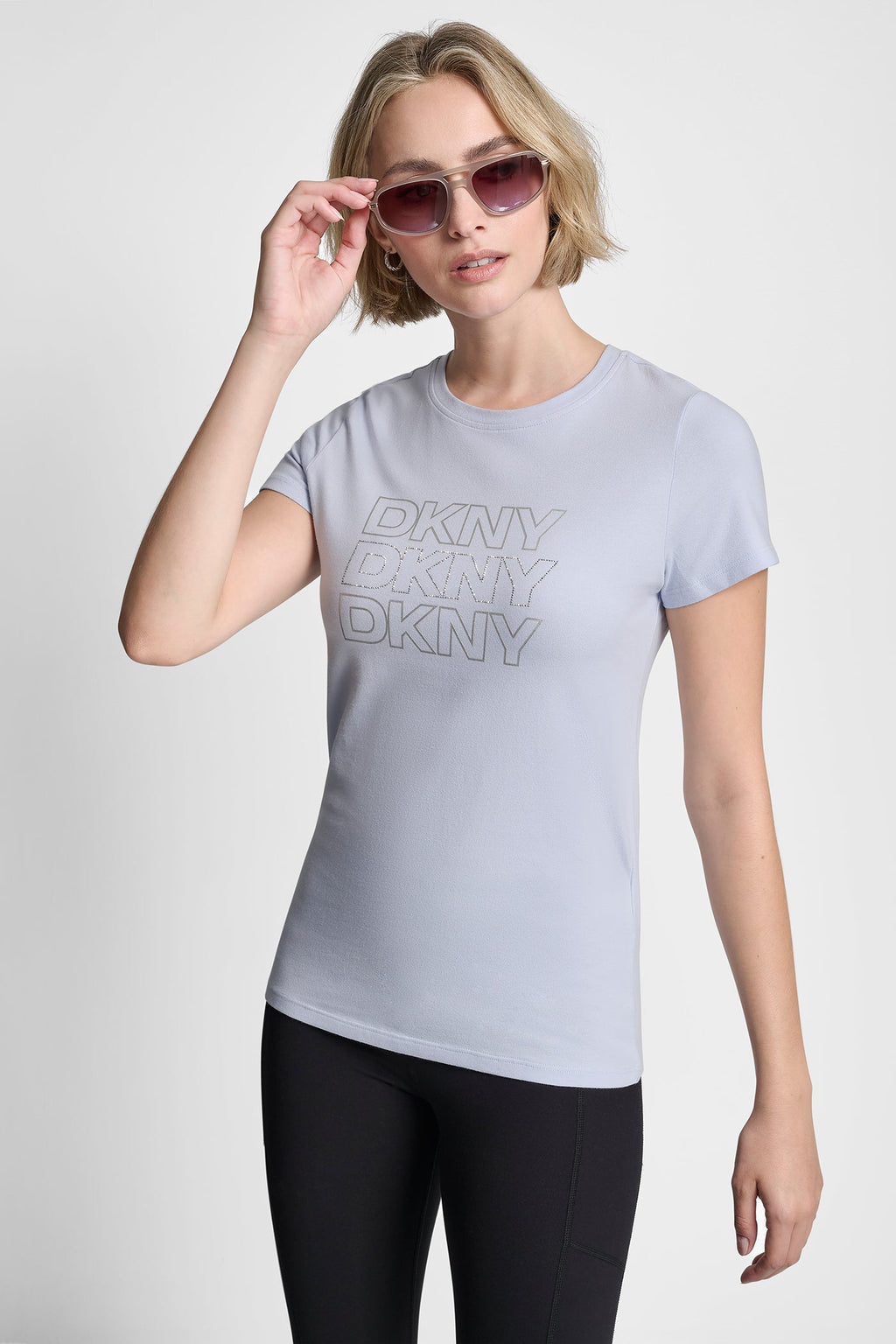 TRIPLE RHINESTONE FOIL LOGO TEE