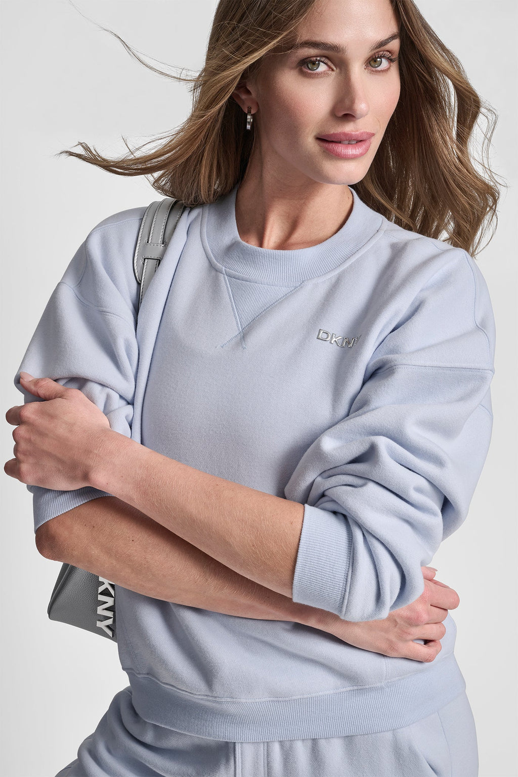 METALLIC BUBBLE LOGO FLEECE PULLOVER