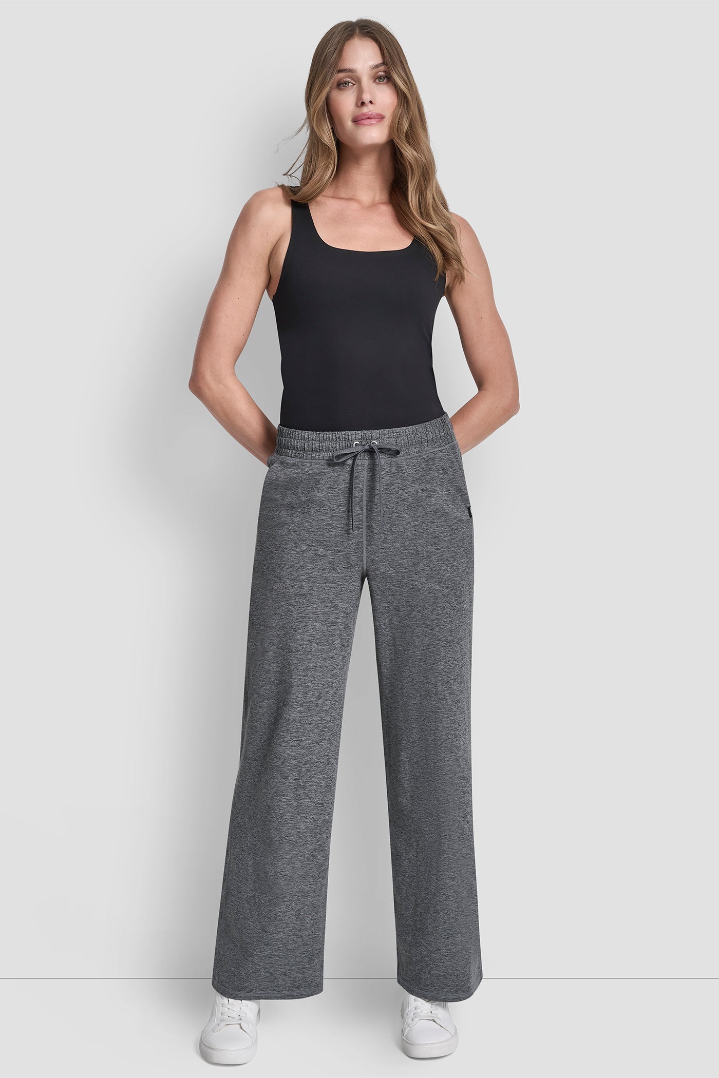 MID-RISE SPACEDYE WIDE LEG PANT