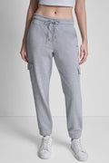 METALLIC BUBBLE LOGO SLIM FIT FLEECE CARGO JOGGER