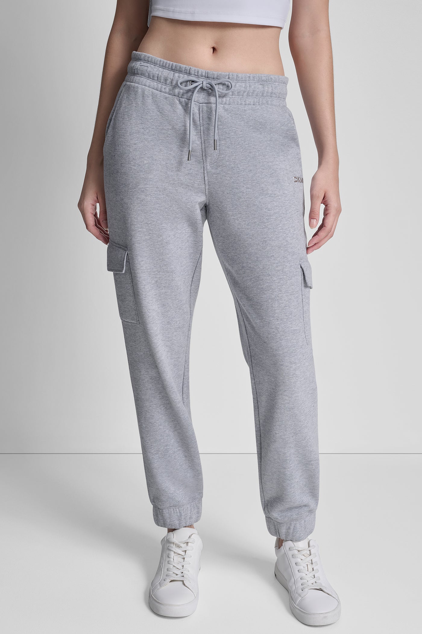 METALLIC BUBBLE LOGO SLIM FIT FLEECE CARGO JOGGER