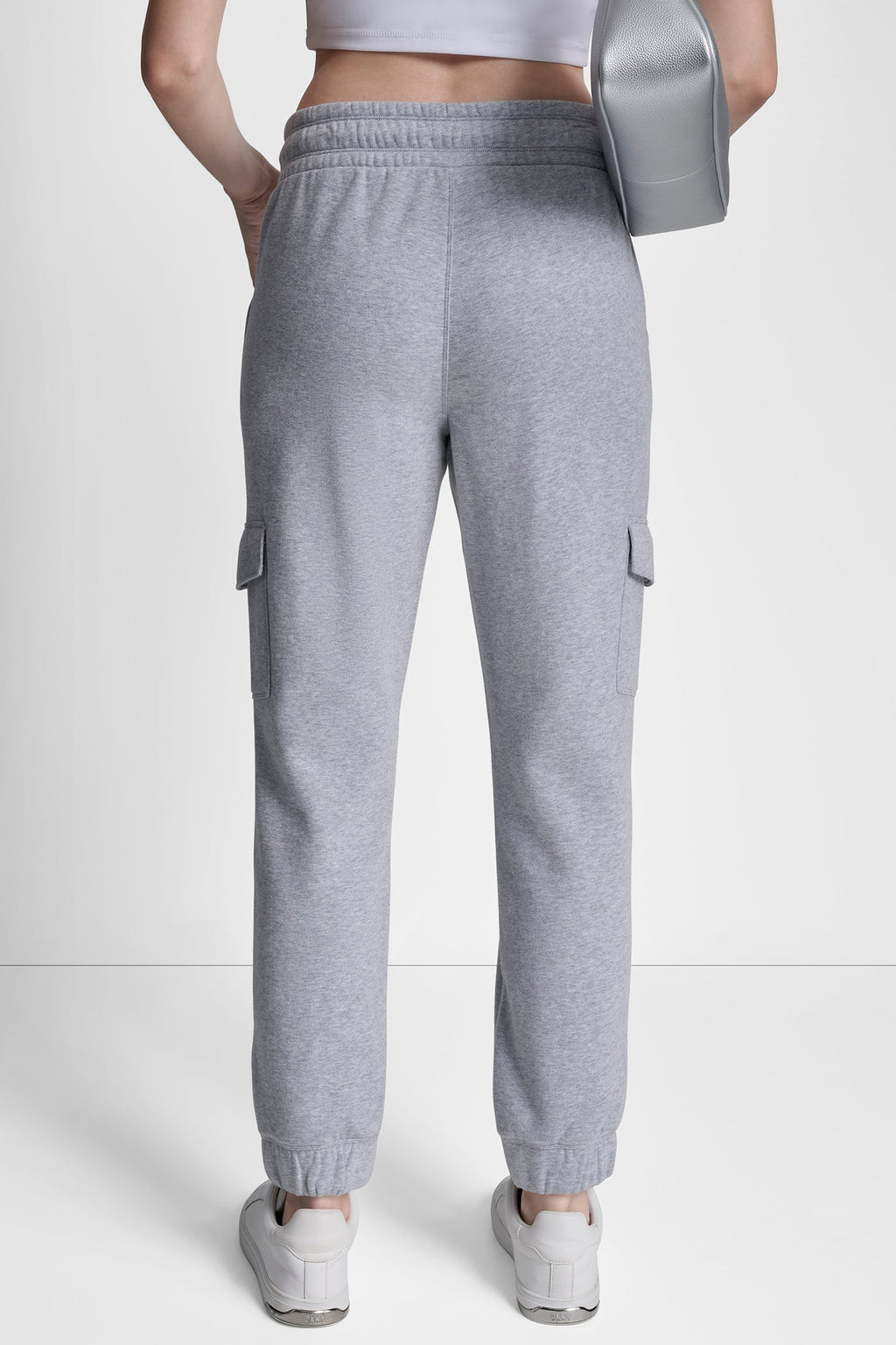 METALLIC BUBBLE LOGO SLIM FIT FLEECE CARGO JOGGER