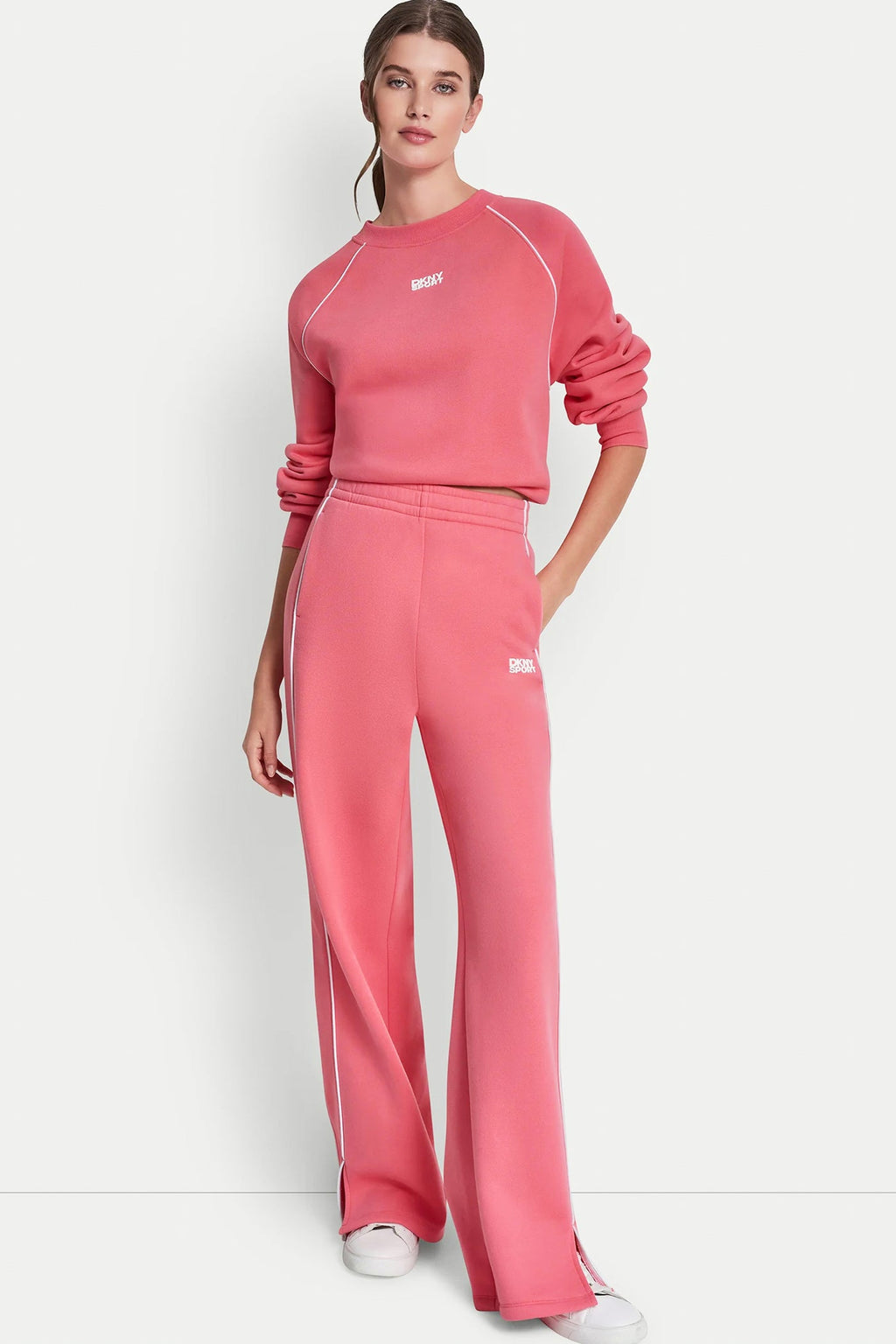 HIGH-RISE PIPED TRACK PANTS