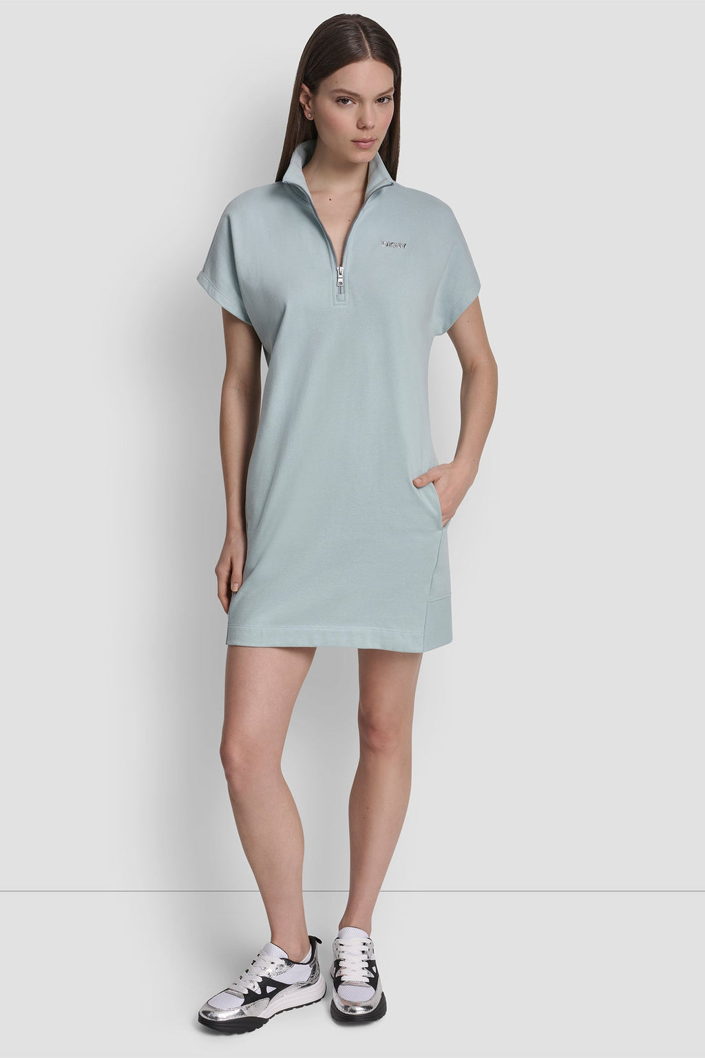 METALLIC BUBBLE LOGO SNEAKER DRESS