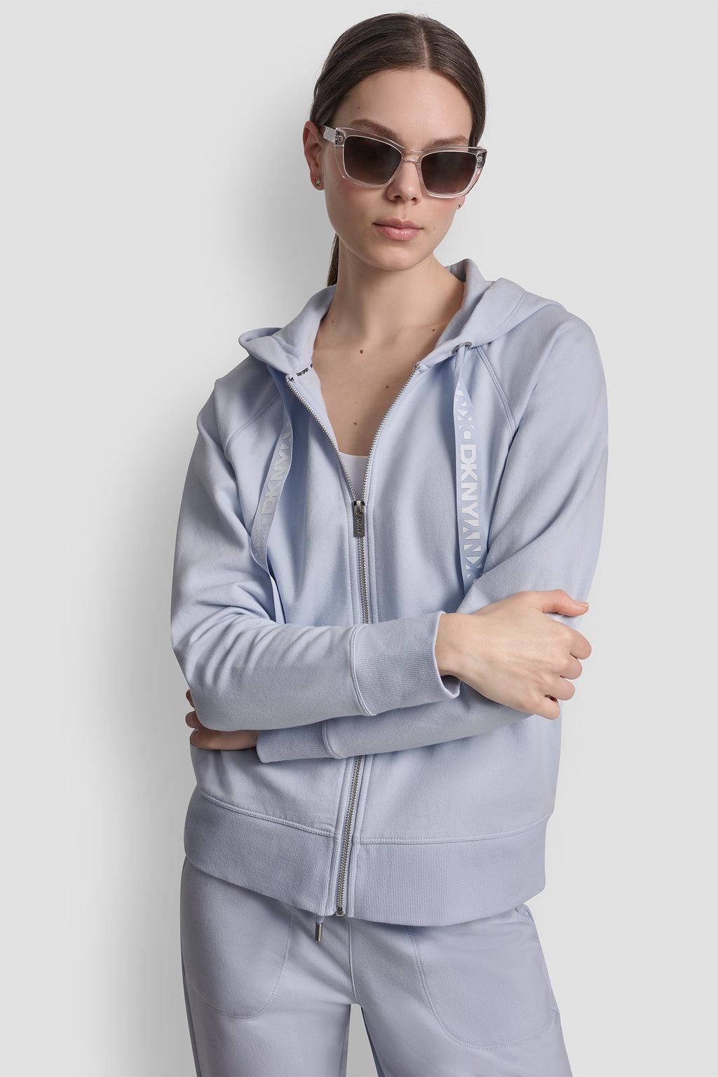 TWO-TONE LOGO DRAWSTRING HOODIE
