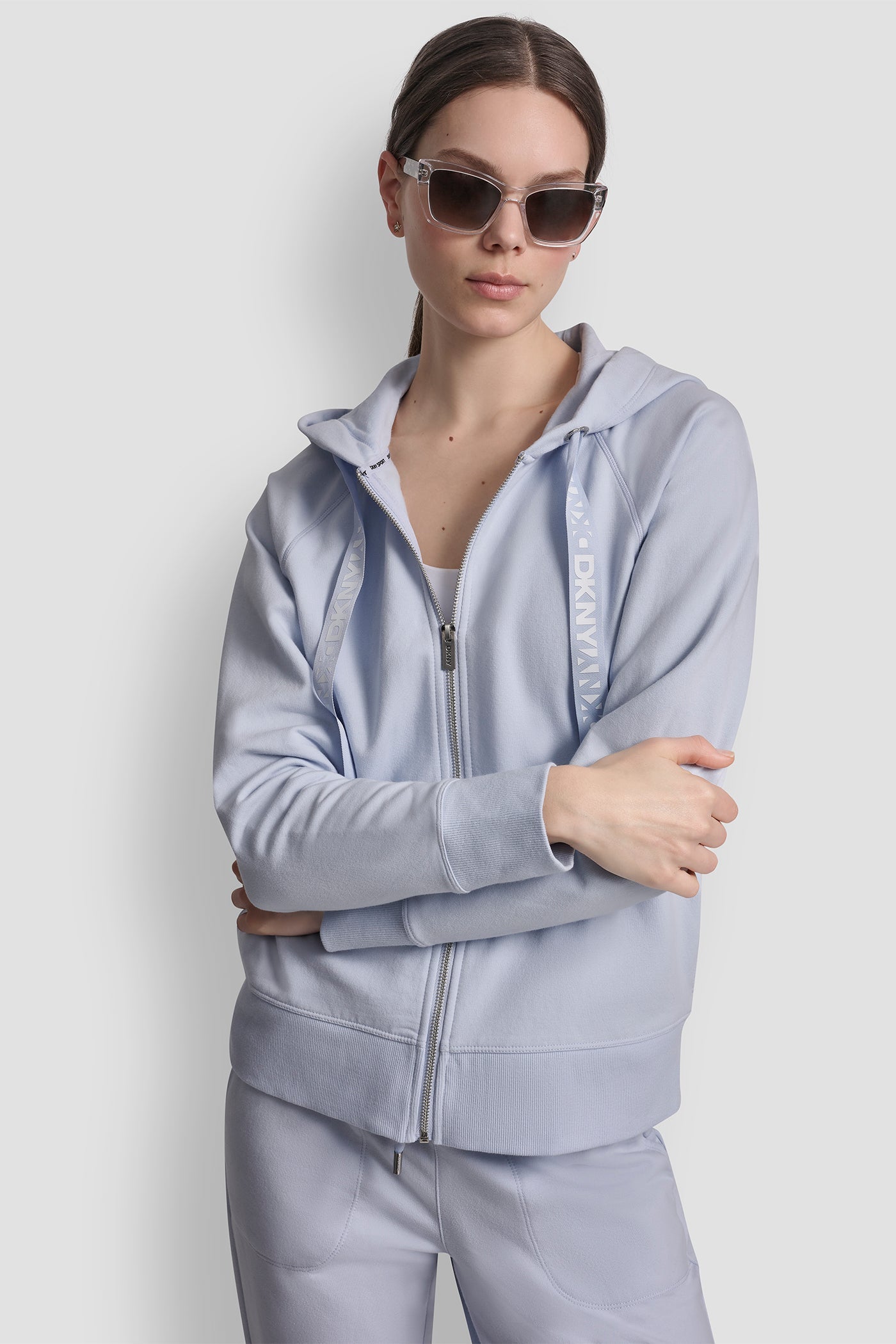 TWO-TONE LOGO DRAWSTRING HOODIE