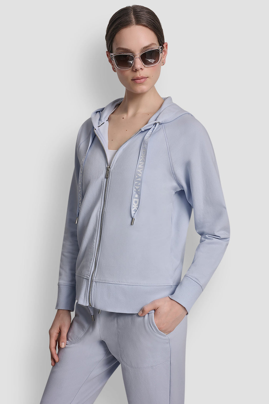 TWO-TONE LOGO DRAWSTRING HOODIE