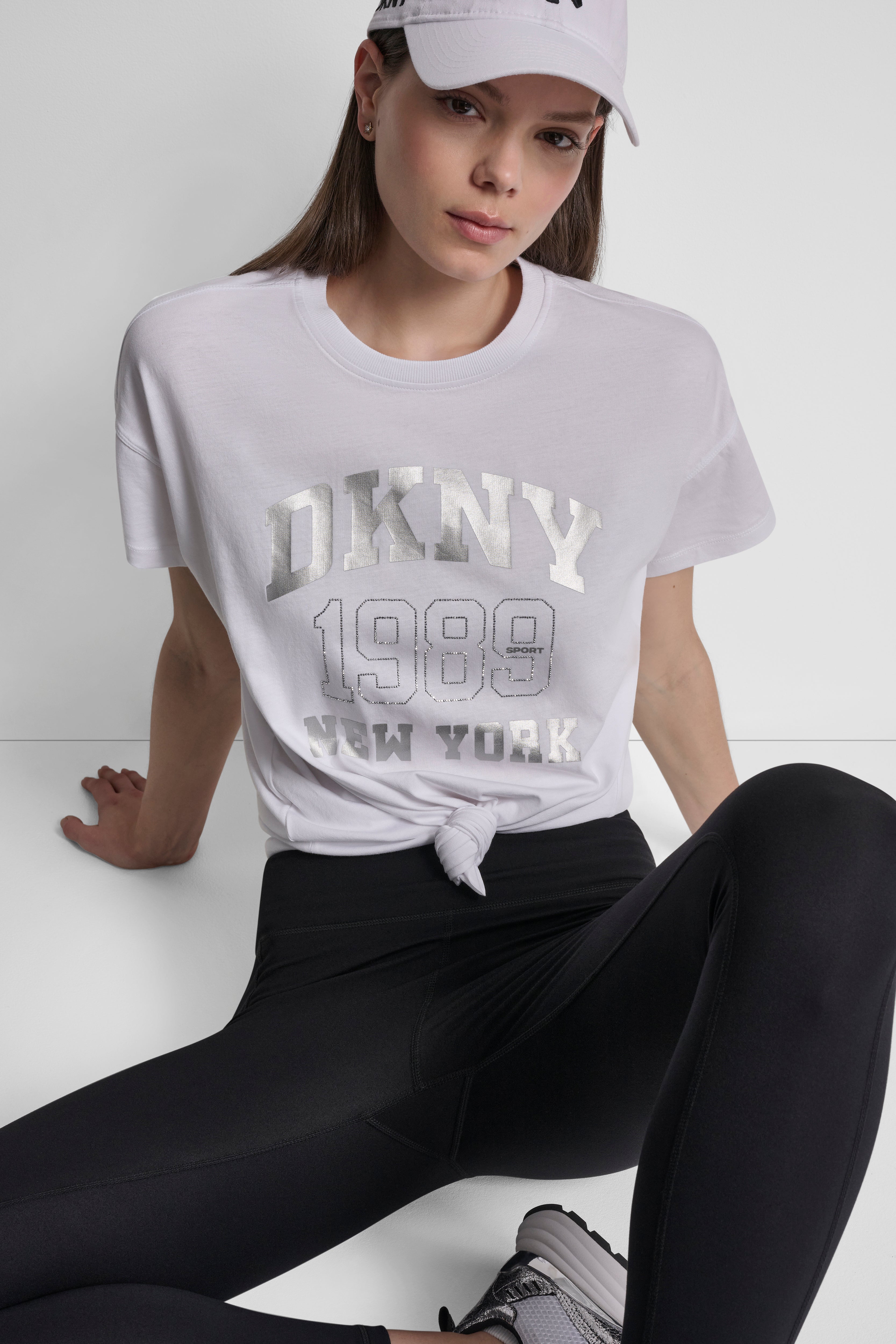 DKNY 1989 LOGO RHINESTUD TEE