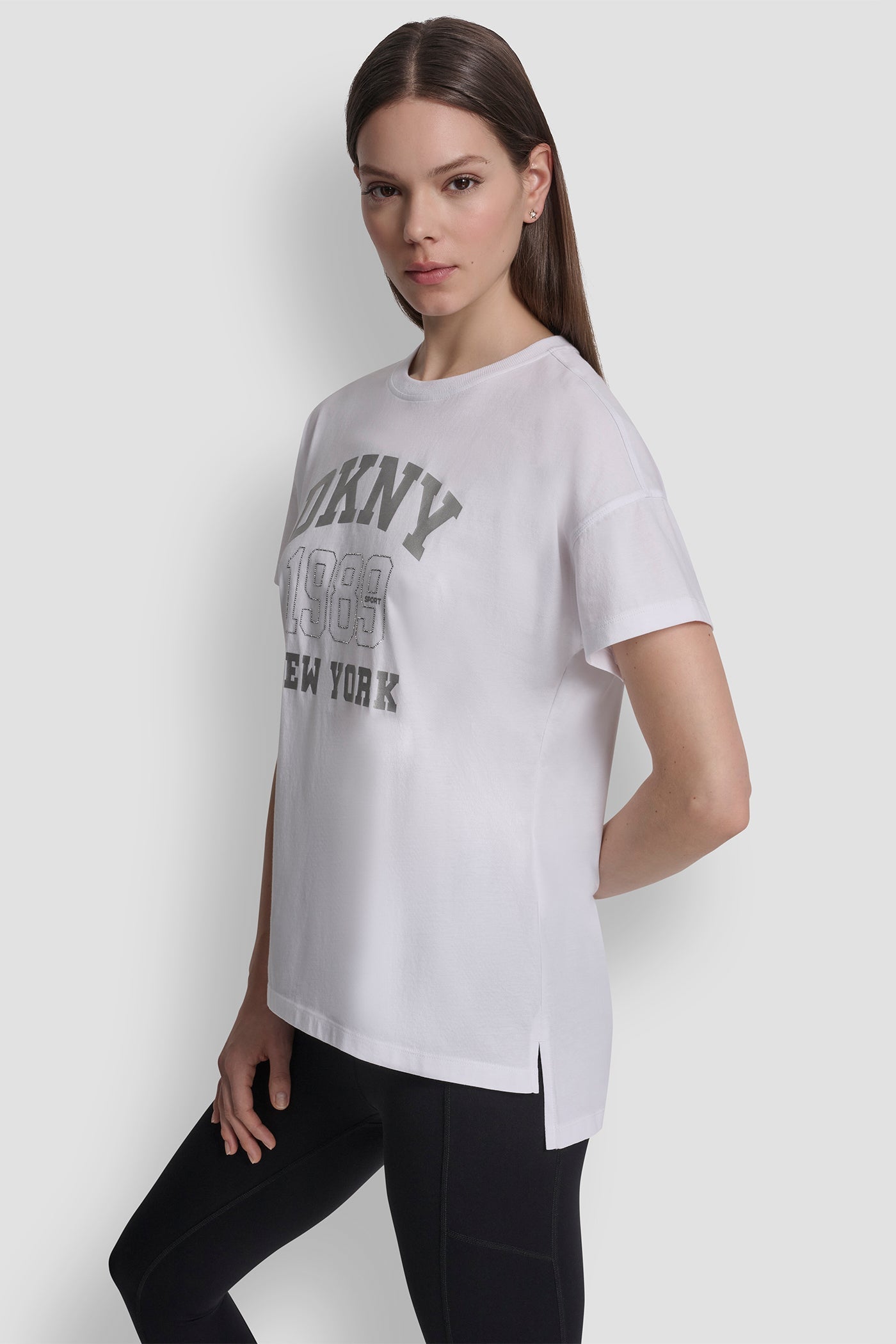 DKNY 1989 LOGO RHINESTUD TEE