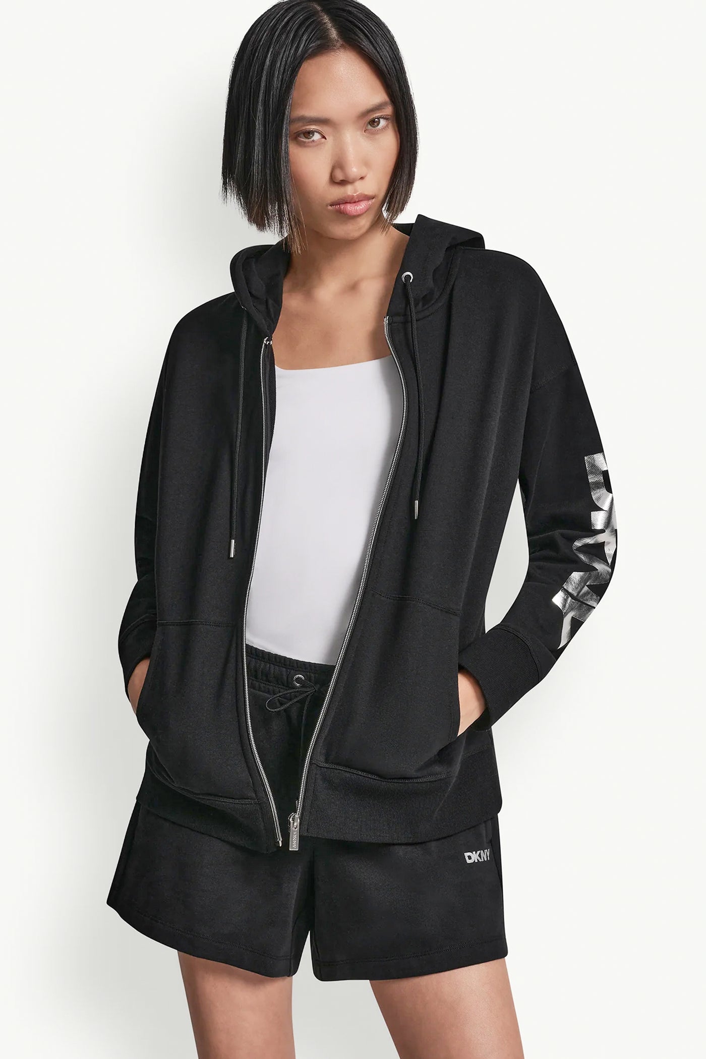 FOIL LOGO FULL-ZIP HOODIE