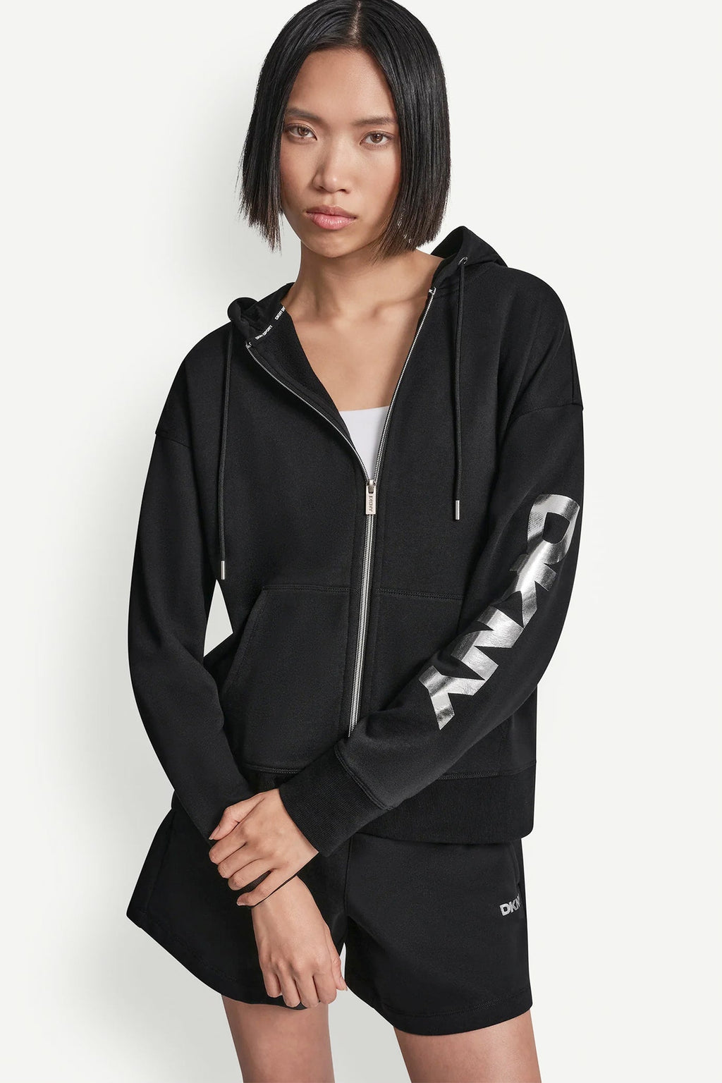 FOIL LOGO FULL-ZIP HOODIE