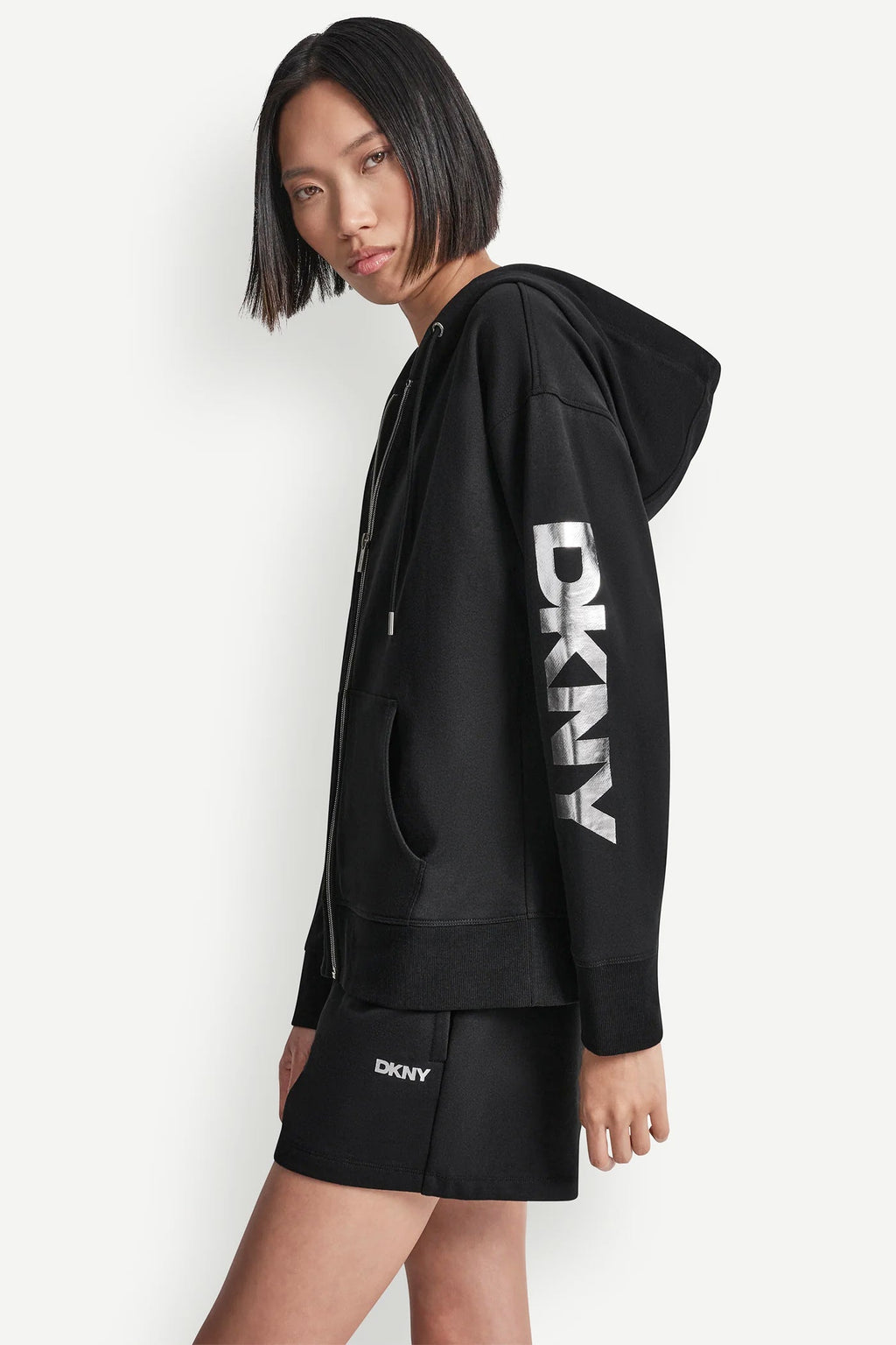 FOIL LOGO FULL-ZIP HOODIE