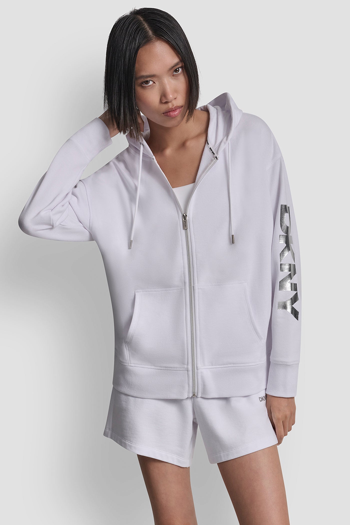 FOIL LOGO FULL-ZIP HOODIE