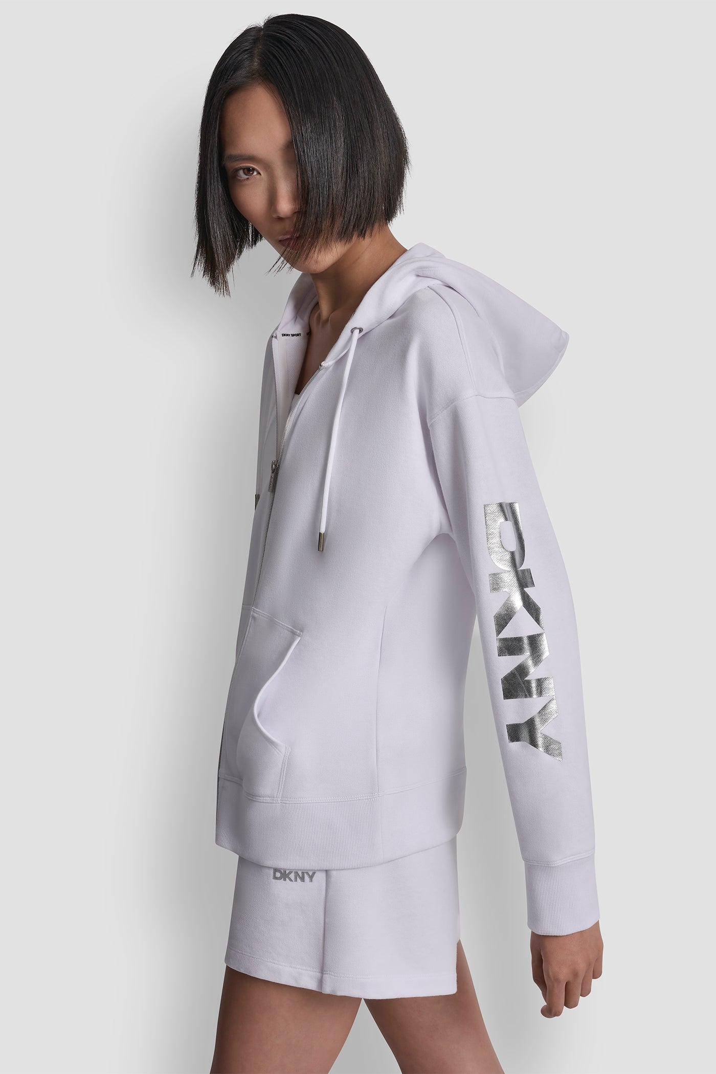 FOIL LOGO FULL-ZIP HOODIE