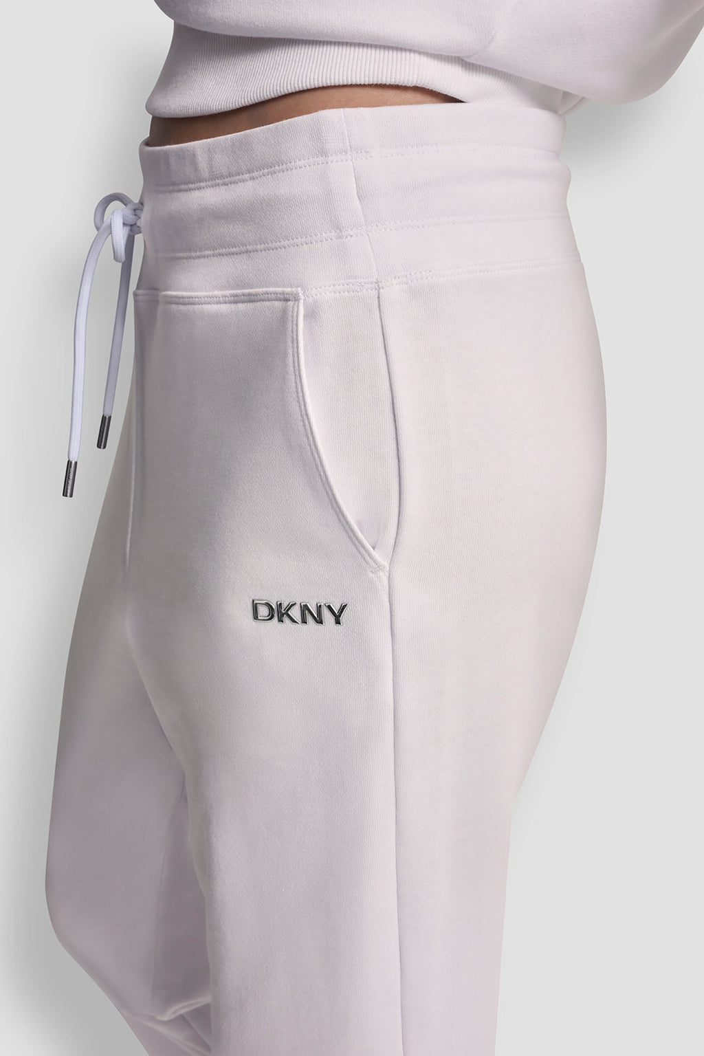 METALLIC BUBBLE LOGO CROPPED HIGH-RISE PANTS