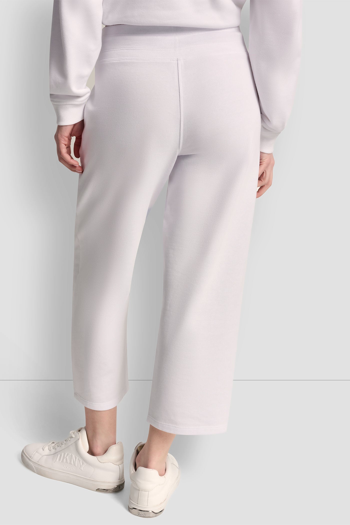 METALLIC BUBBLE LOGO CROPPED HIGH-RISE PANTS