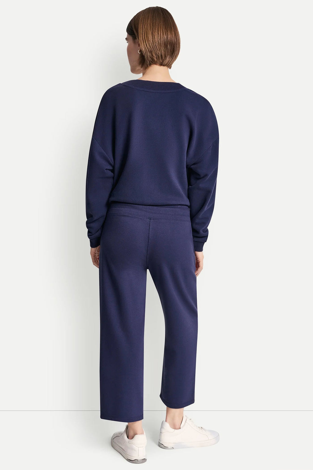 METALLIC BUBBLE LOGO CROPPED HIGH-RISE PANTS