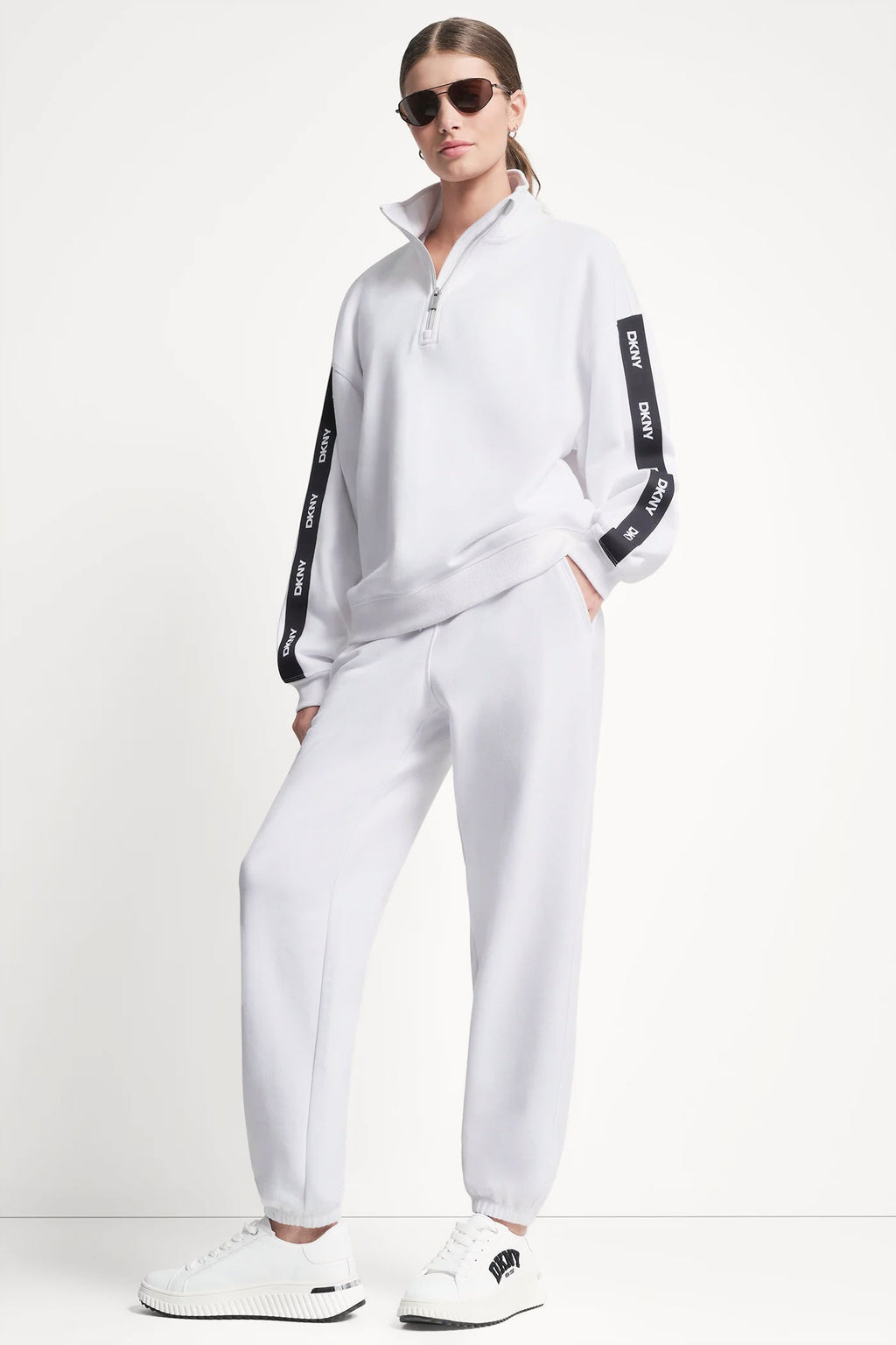 LOGO QUARTER-ZIP SWEATSHIRT