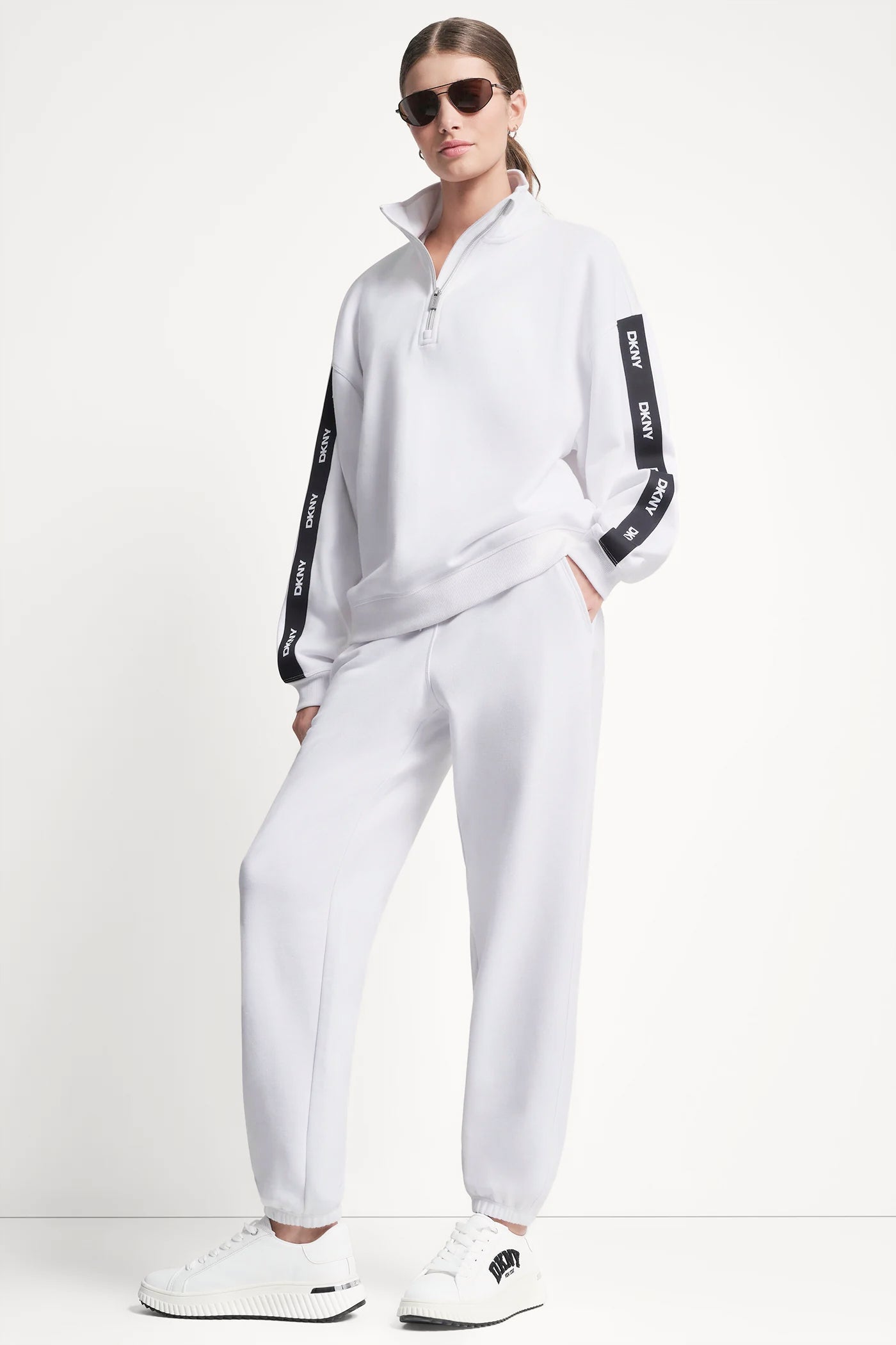 LOGO QUARTER-ZIP SWEATSHIRT