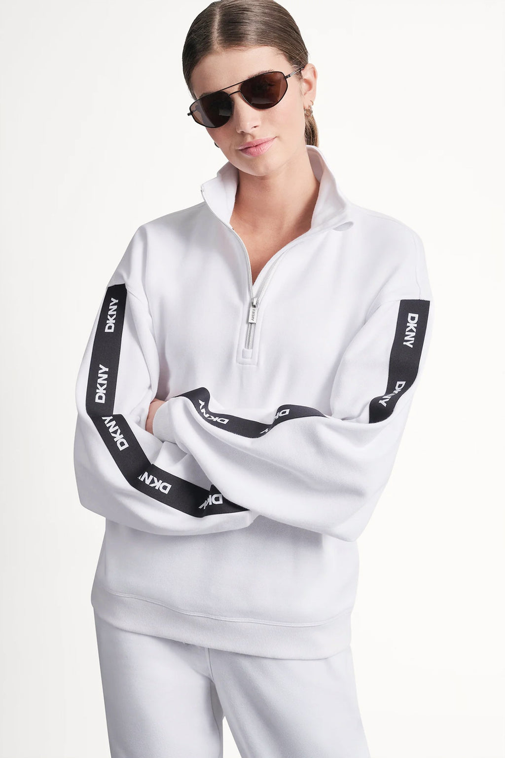 LOGO QUARTER-ZIP SWEATSHIRT