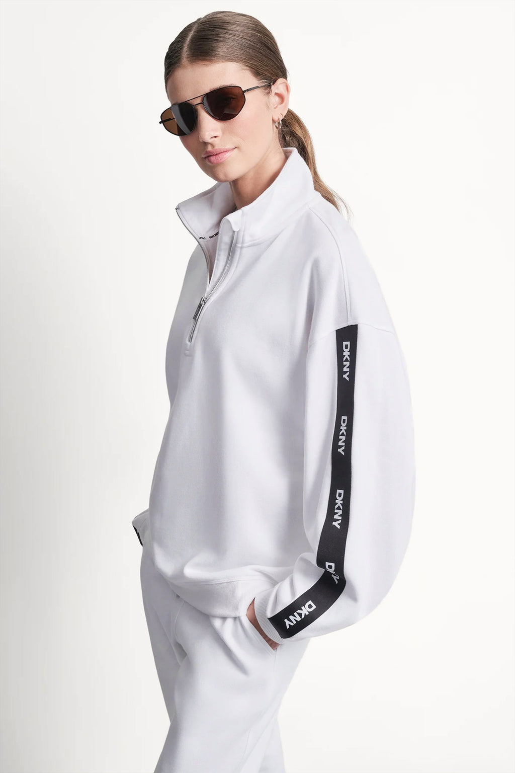 LOGO QUARTER-ZIP SWEATSHIRT