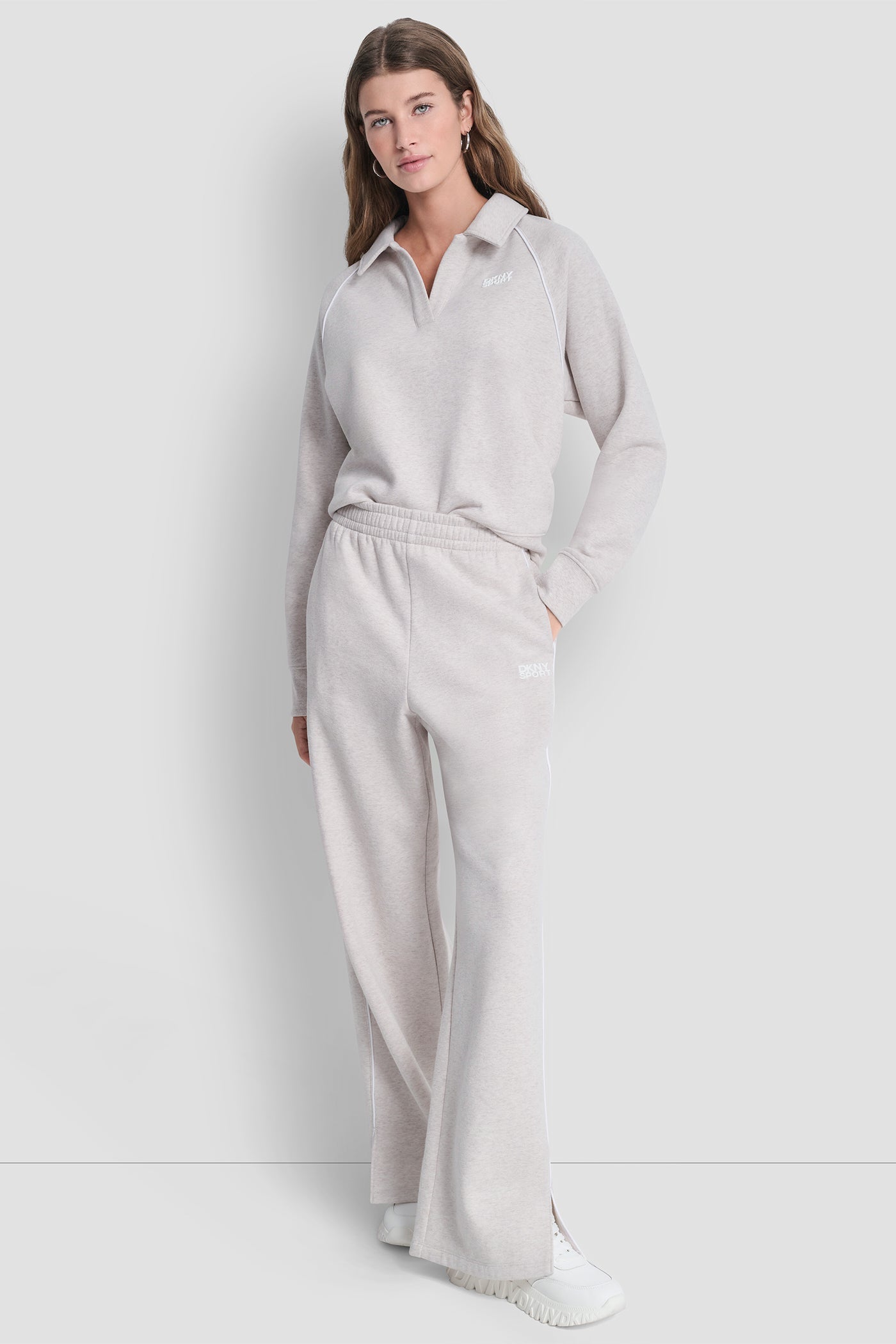 HIGH-RISE PIPED TRACK PANTS