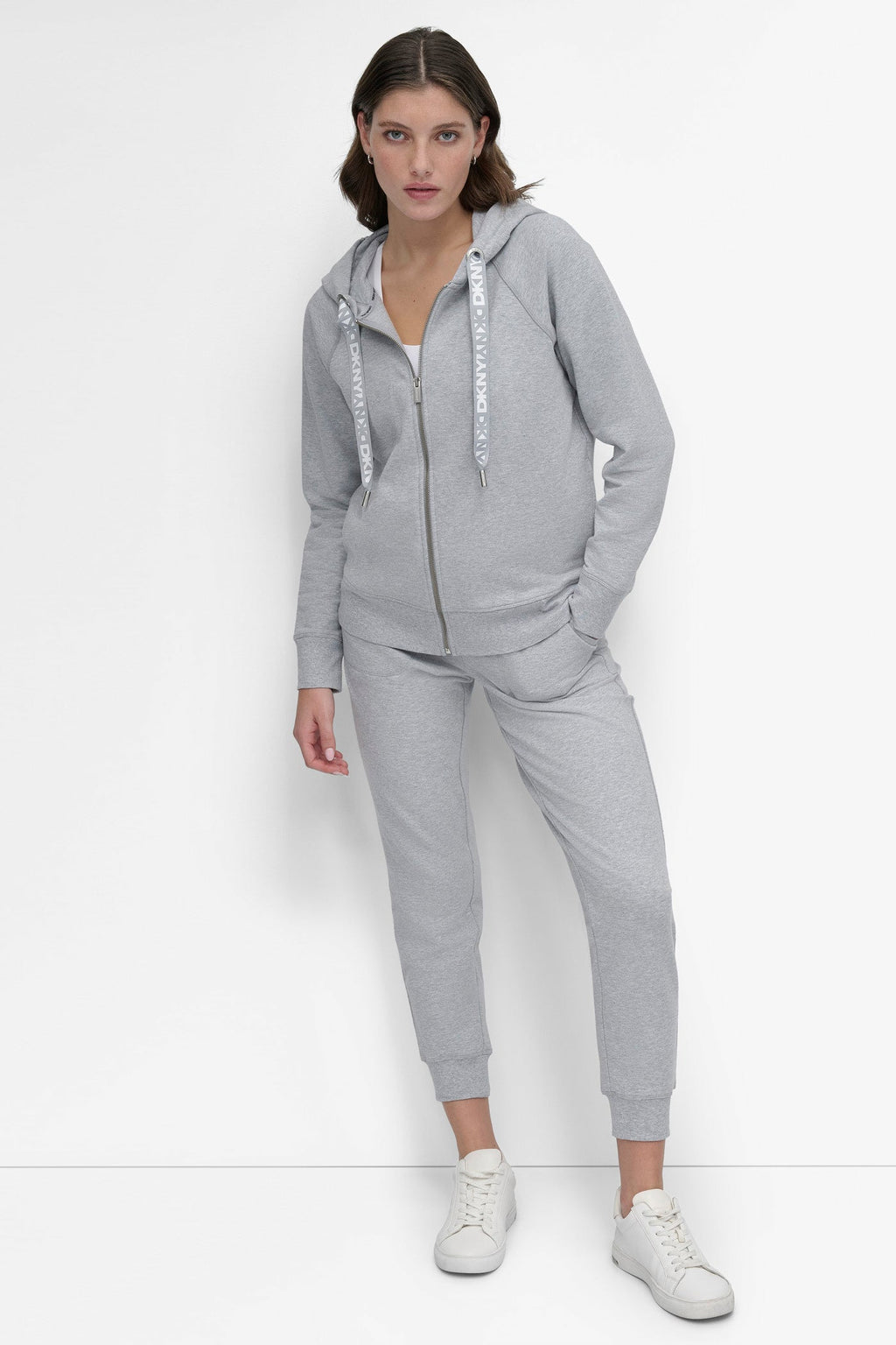 TWO-TONE LOGO DRAWSTRING HOODIE