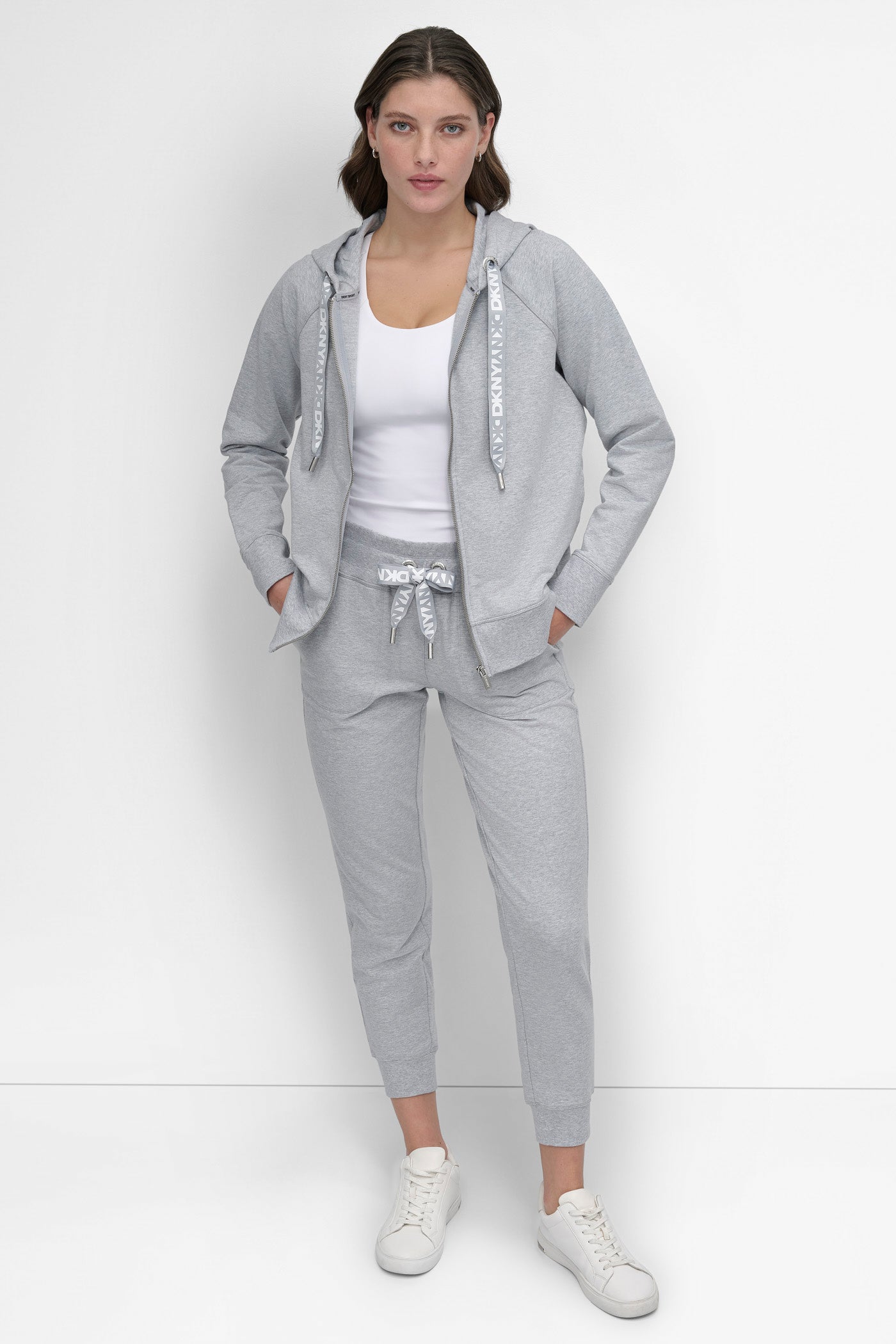 TWO-TONE LOGO DRAWSTRING HOODIE