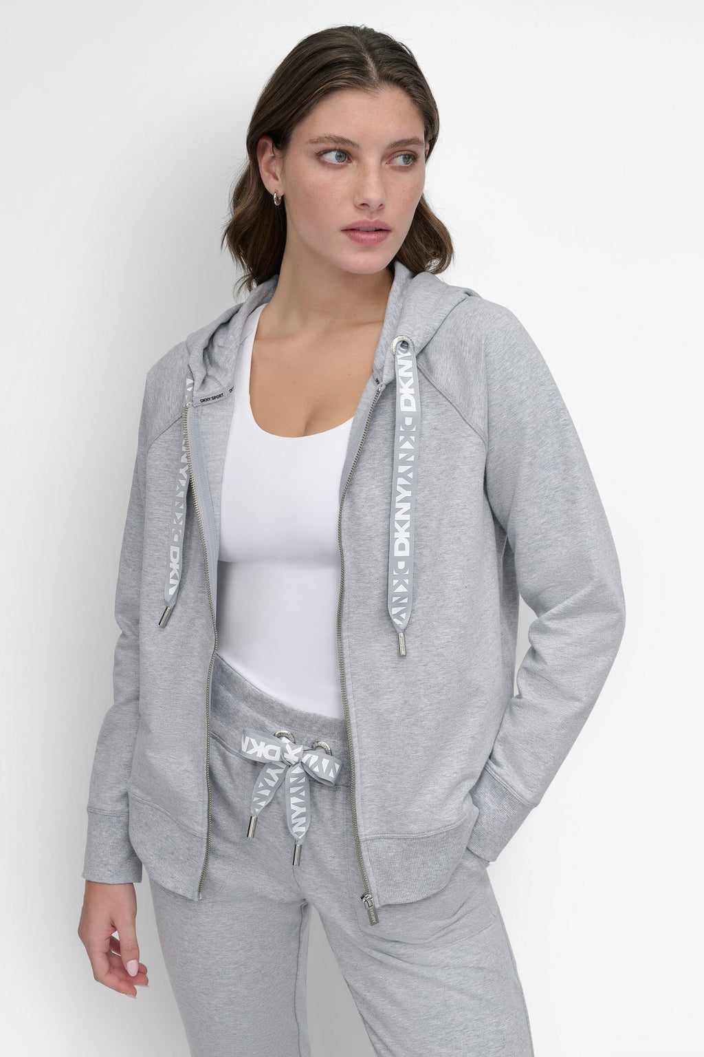 TWO-TONE LOGO DRAWSTRING HOODIE