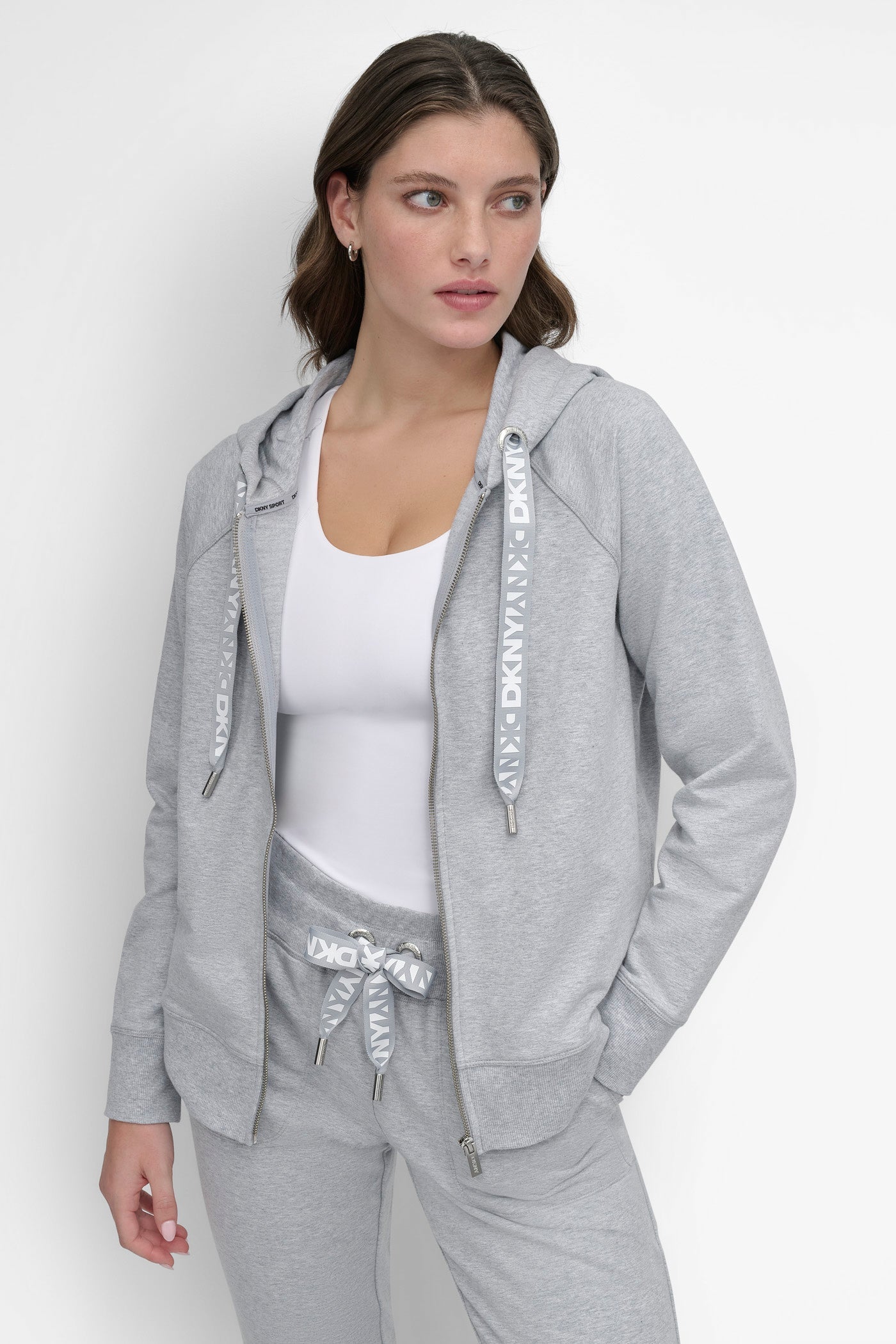 TWO-TONE LOGO DRAWSTRING HOODIE