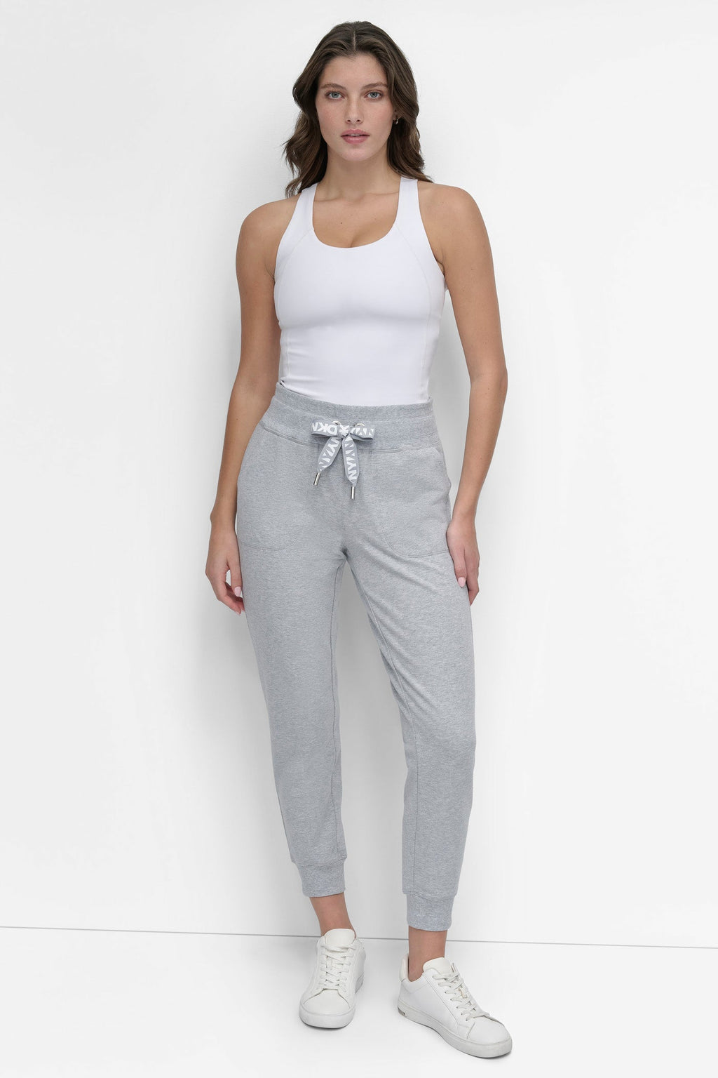 HIGH-RISE LOGO DRAWSTRING SKINNY JOGGER