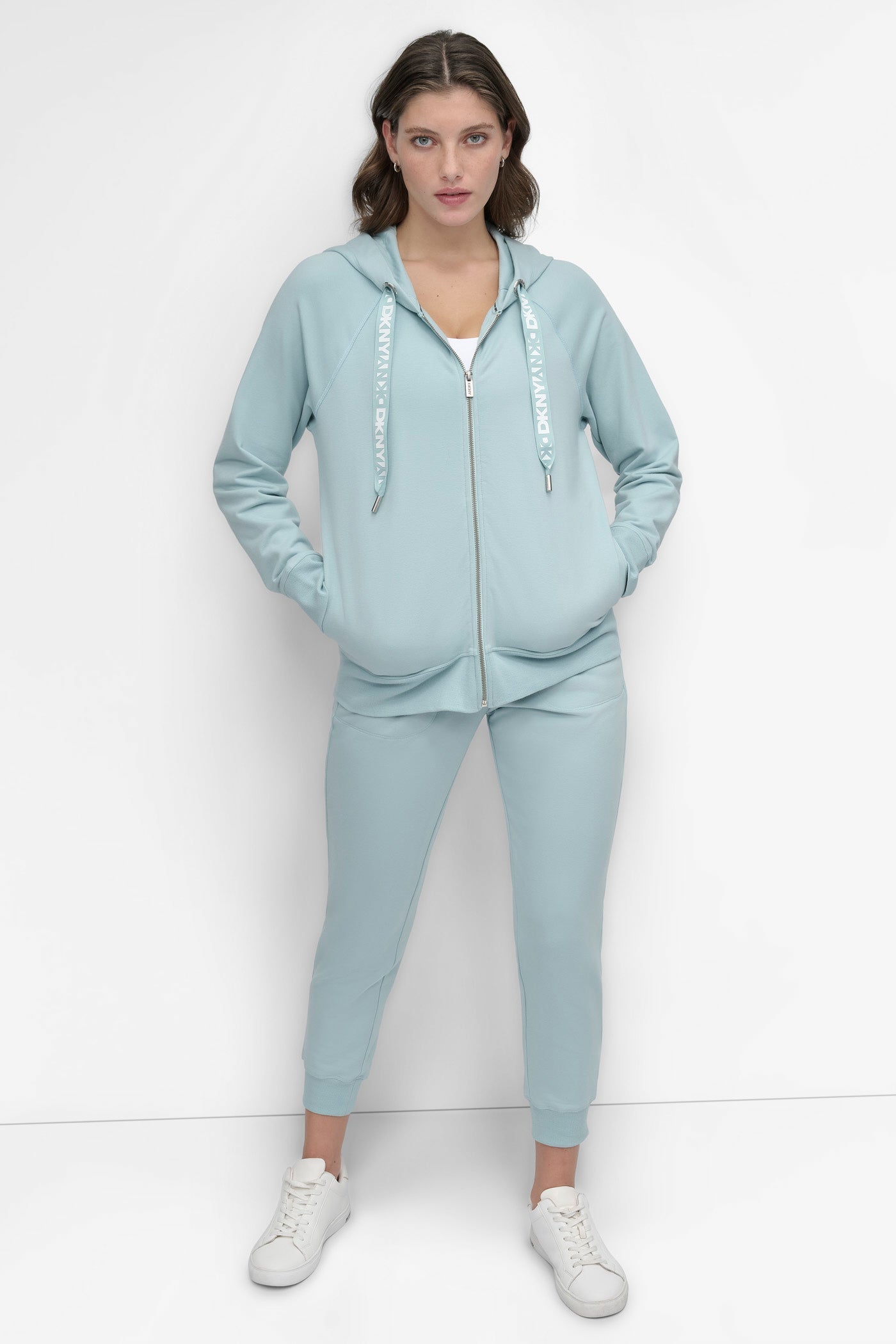 TWO-TONE LOGO DRAWSTRING HOODIE