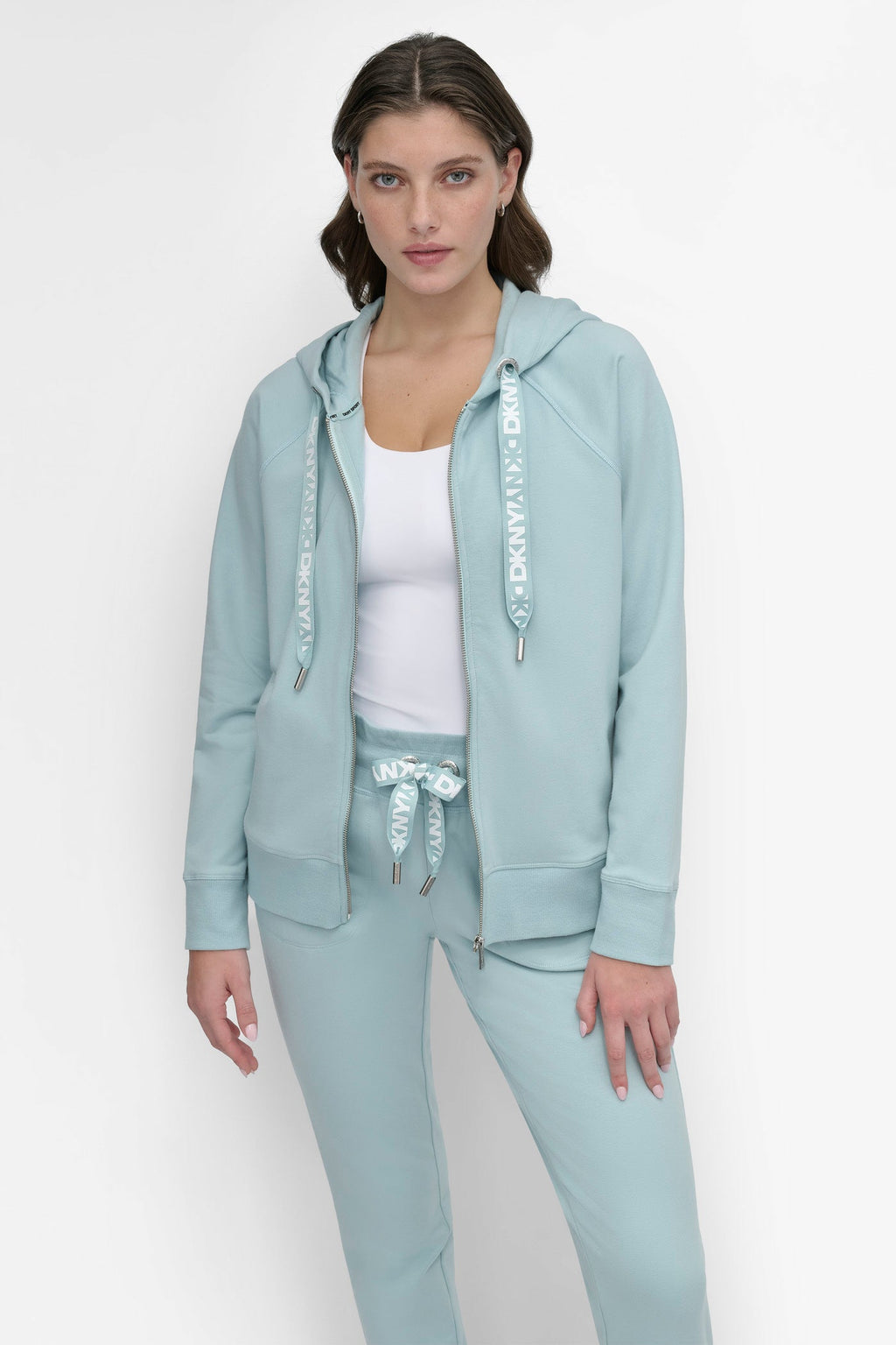 TWO-TONE LOGO DRAWSTRING HOODIE