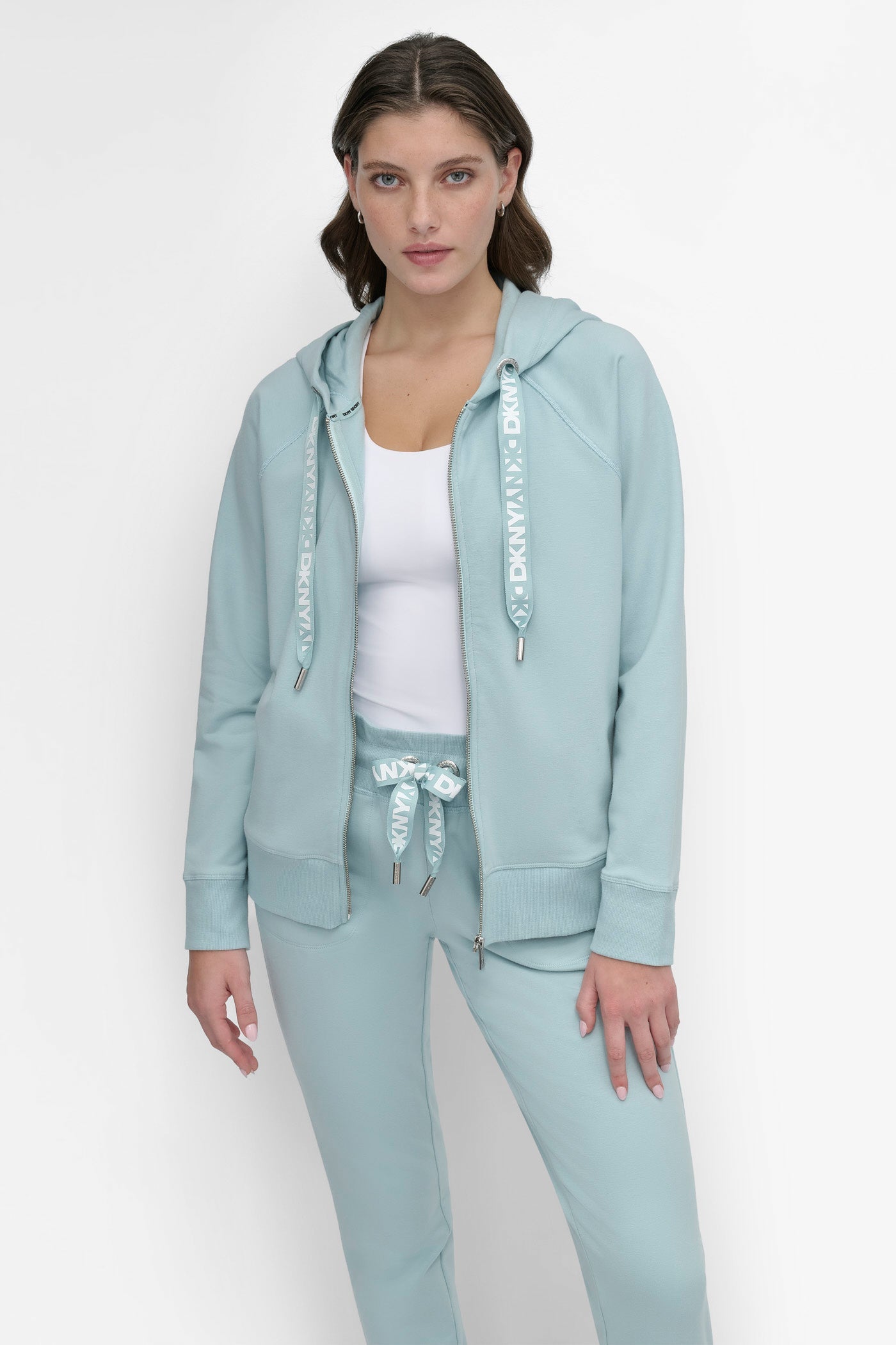 TWO-TONE LOGO DRAWSTRING HOODIE