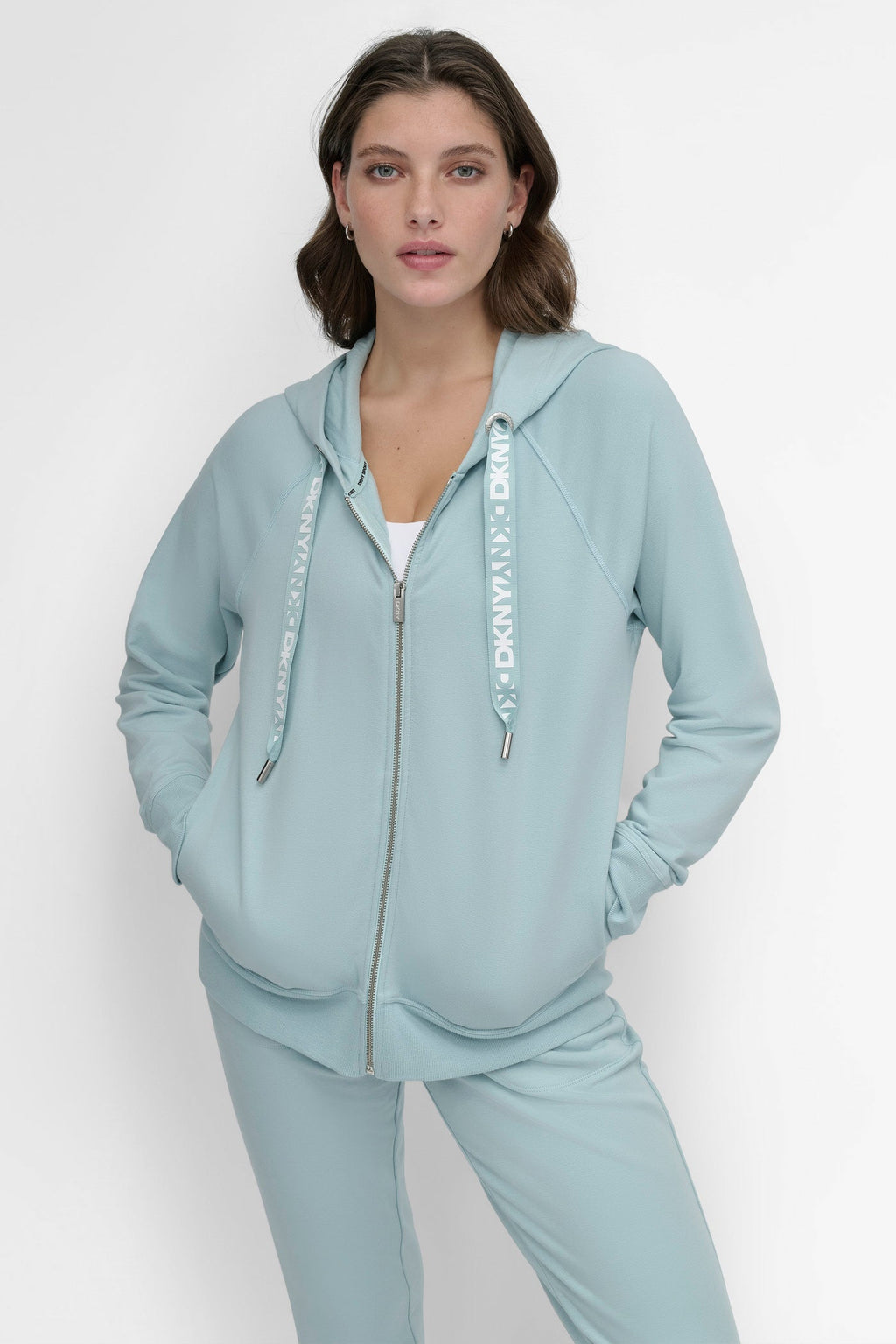 TWO-TONE LOGO DRAWSTRING HOODIE