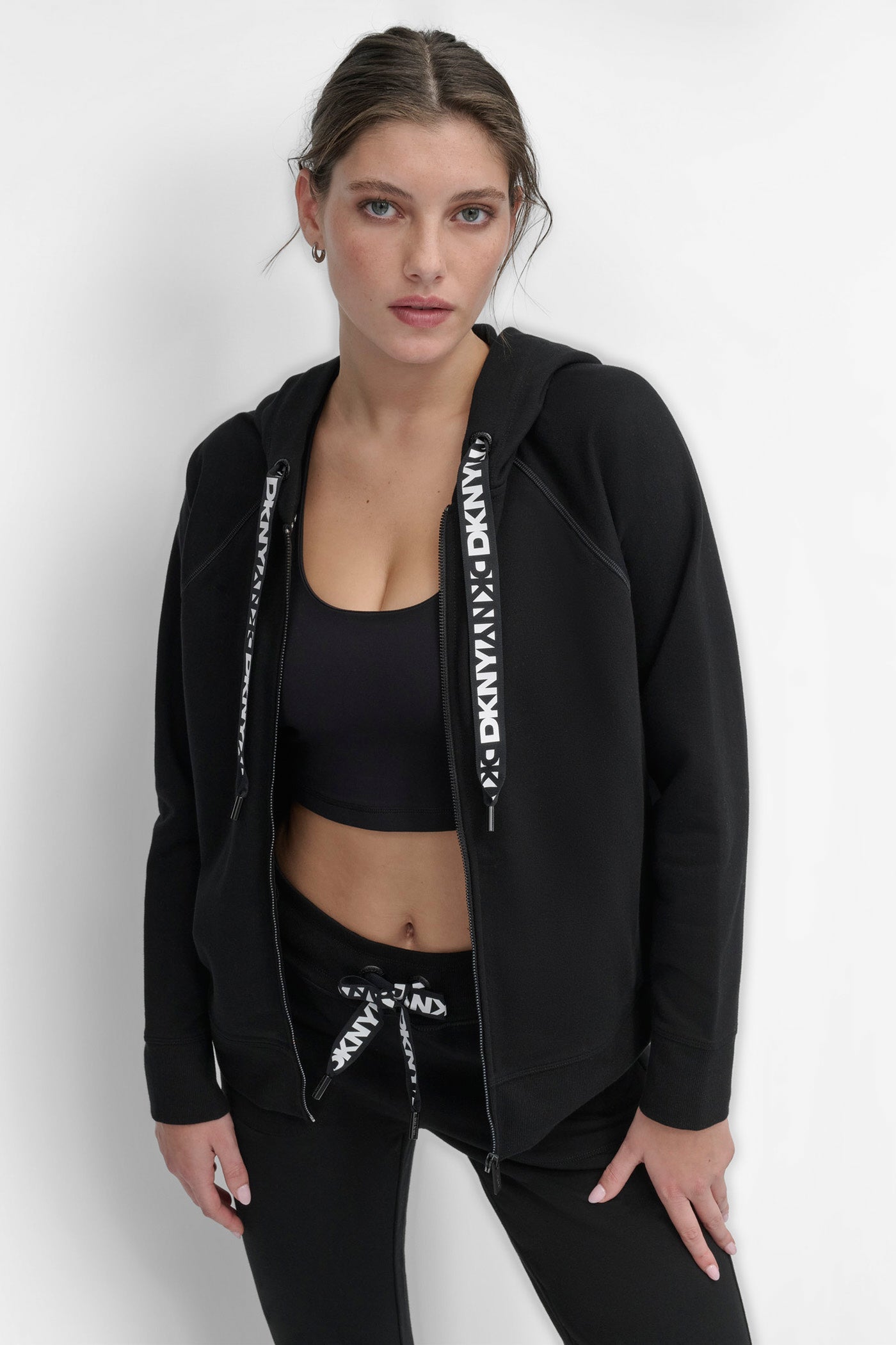 TWO-TONE LOGO DRAWSTRING HOODIE