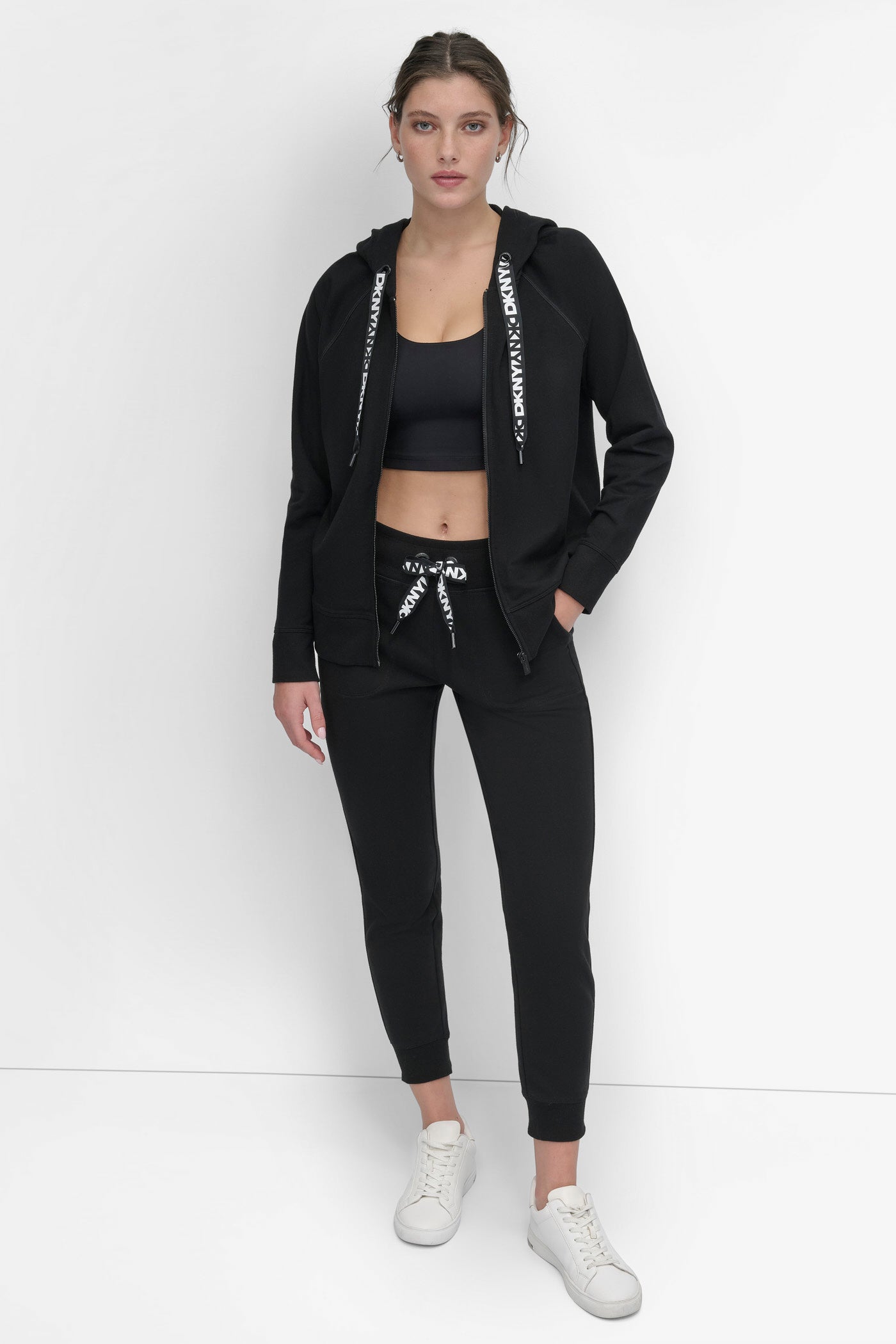 TWO-TONE LOGO DRAWSTRING HOODIE