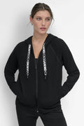 TWO-TONE LOGO DRAWSTRING HOODIE