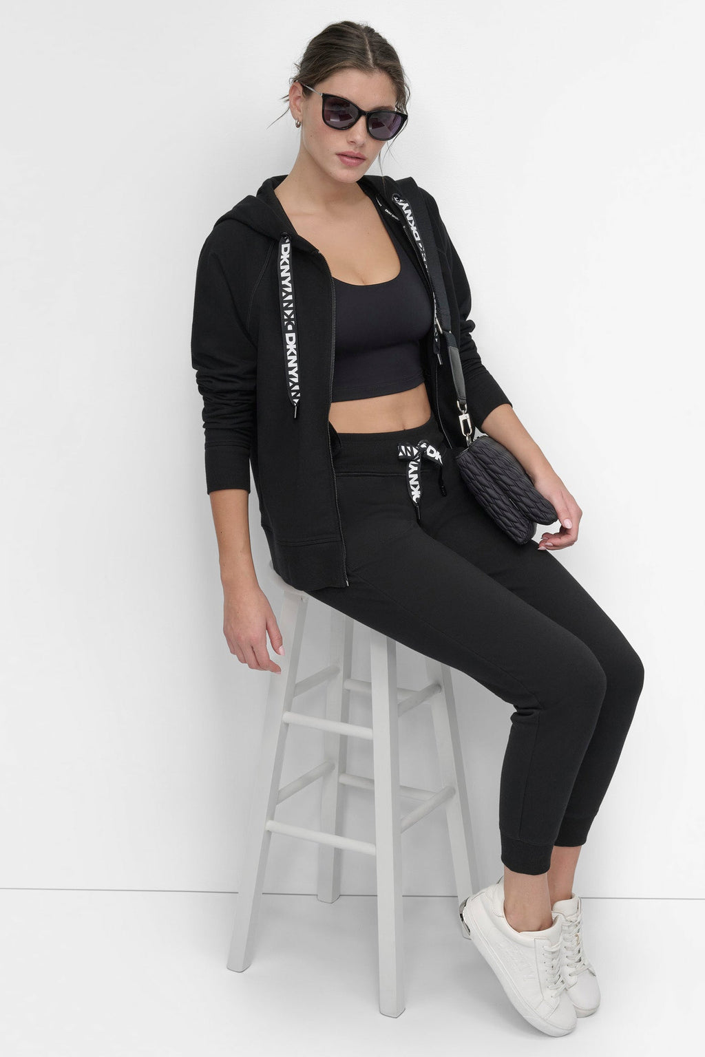 HIGH-RISE LOGO DRAWSTRING SKINNY JOGGER