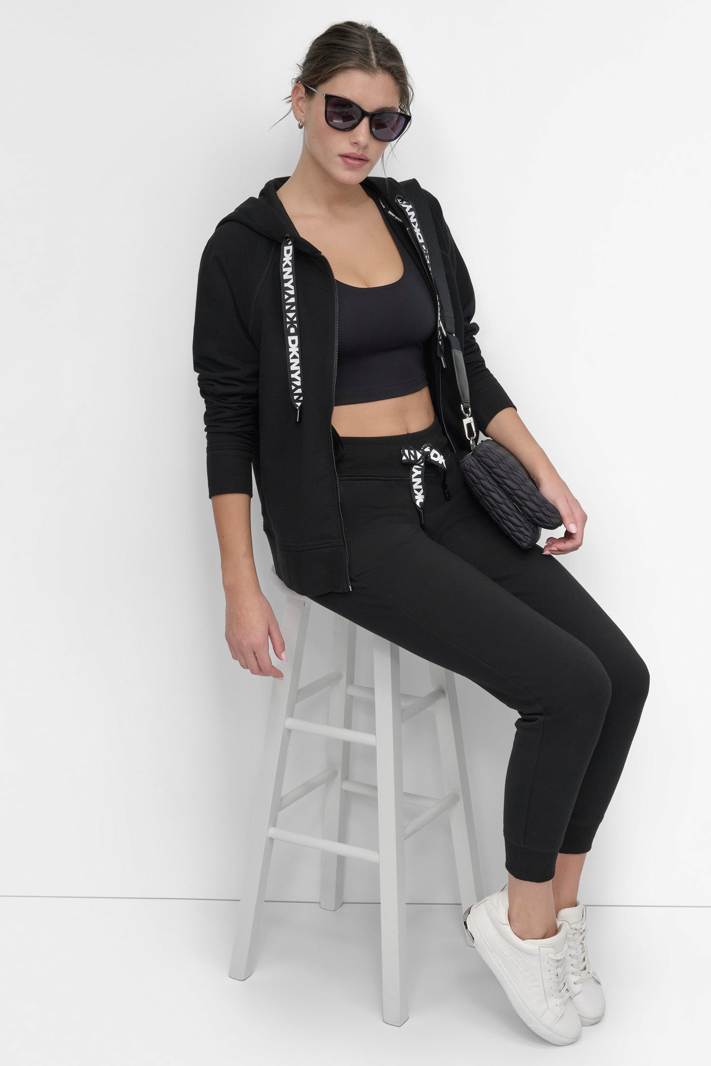 HIGH-RISE LOGO DRAWSTRING SKINNY JOGGER
