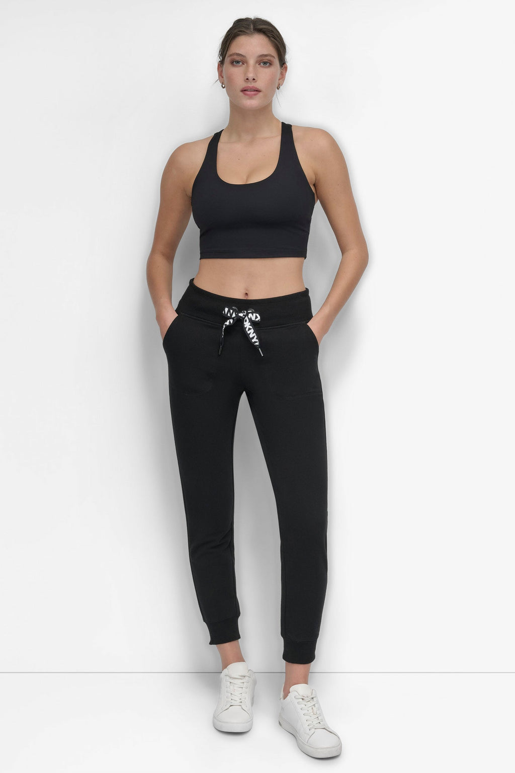 HIGH-RISE LOGO DRAWSTRING SKINNY JOGGER